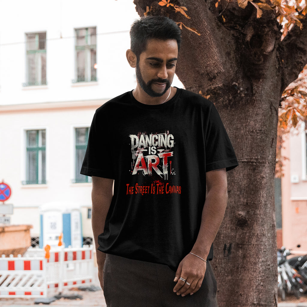 Dancing is Art Unisex Cotton Crew Tee, Perfect for Dance Lovers, Art Enthusiasts, Gift for Dancers, Creative Expression, Street Art Apparel