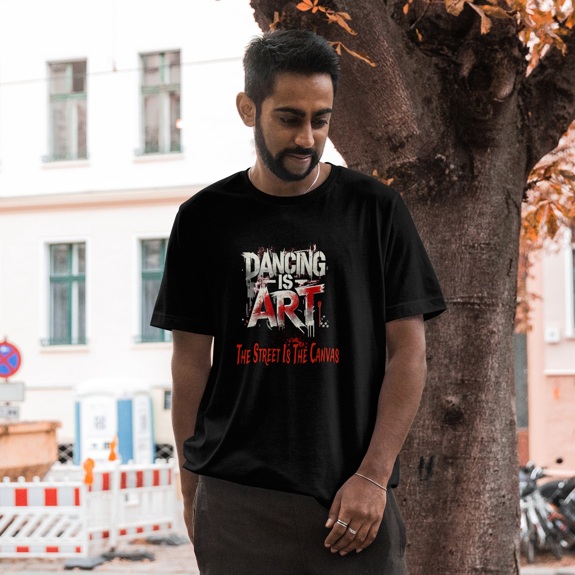 Dancing is Art Unisex Cotton Crew Tee, Perfect for Dance Lovers, Art Enthusiasts, Gift for Dancers, Creative Expression, Street Art Apparel