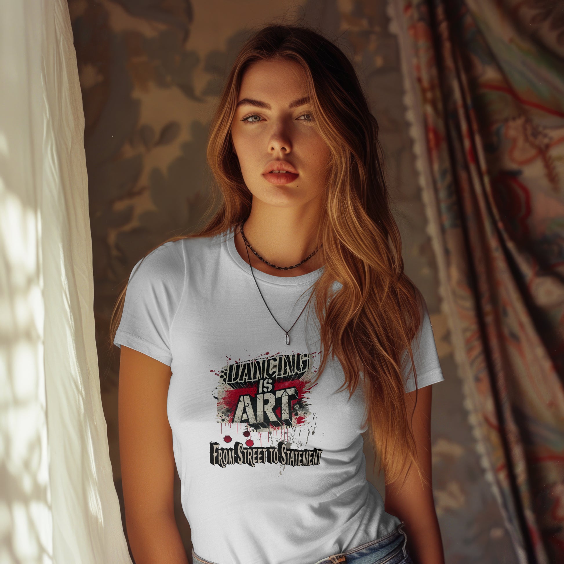 Dancing is Art Cotton Tee, Artistic Women's Shirt, Graphic Dance Top, Unique Gift for Dancers, Trendy Streetwear Tee