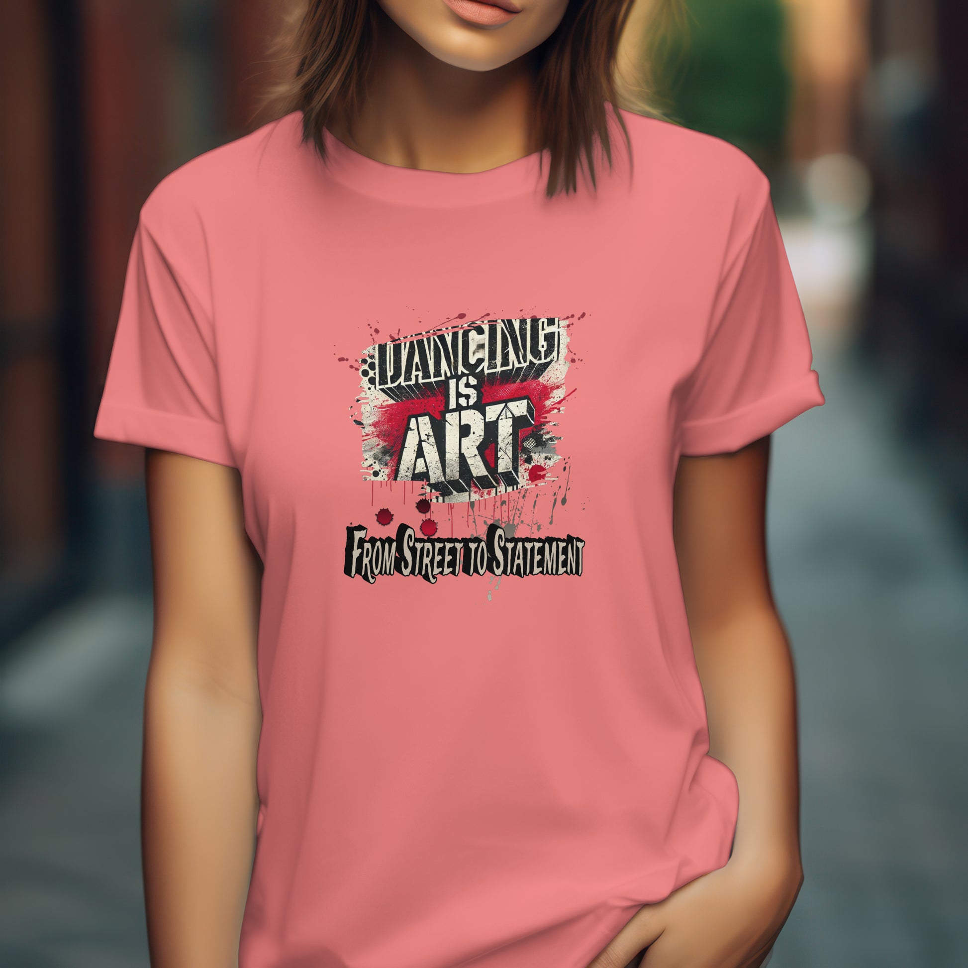 Dancing is Art Cotton Tee, Artistic Women's Shirt, Graphic Dance Top, Unique Gift for Dancers, Trendy Streetwear Tee