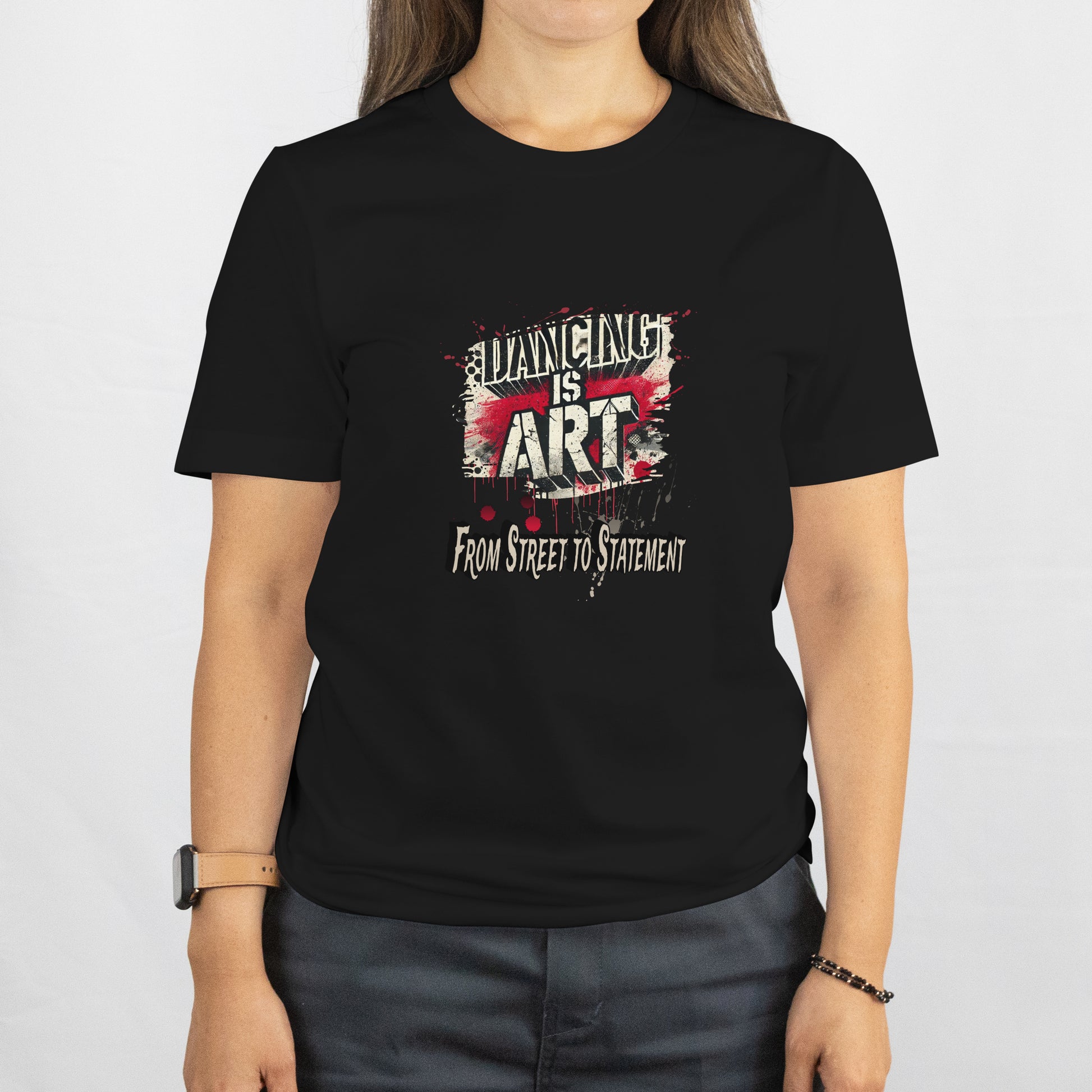 Dancing is Art Unisex Cotton Crew Tee, Perfect for Dance Lovers, Art Enthusiasts, Gift for Dancers, Creative Expression, Street Art Apparel