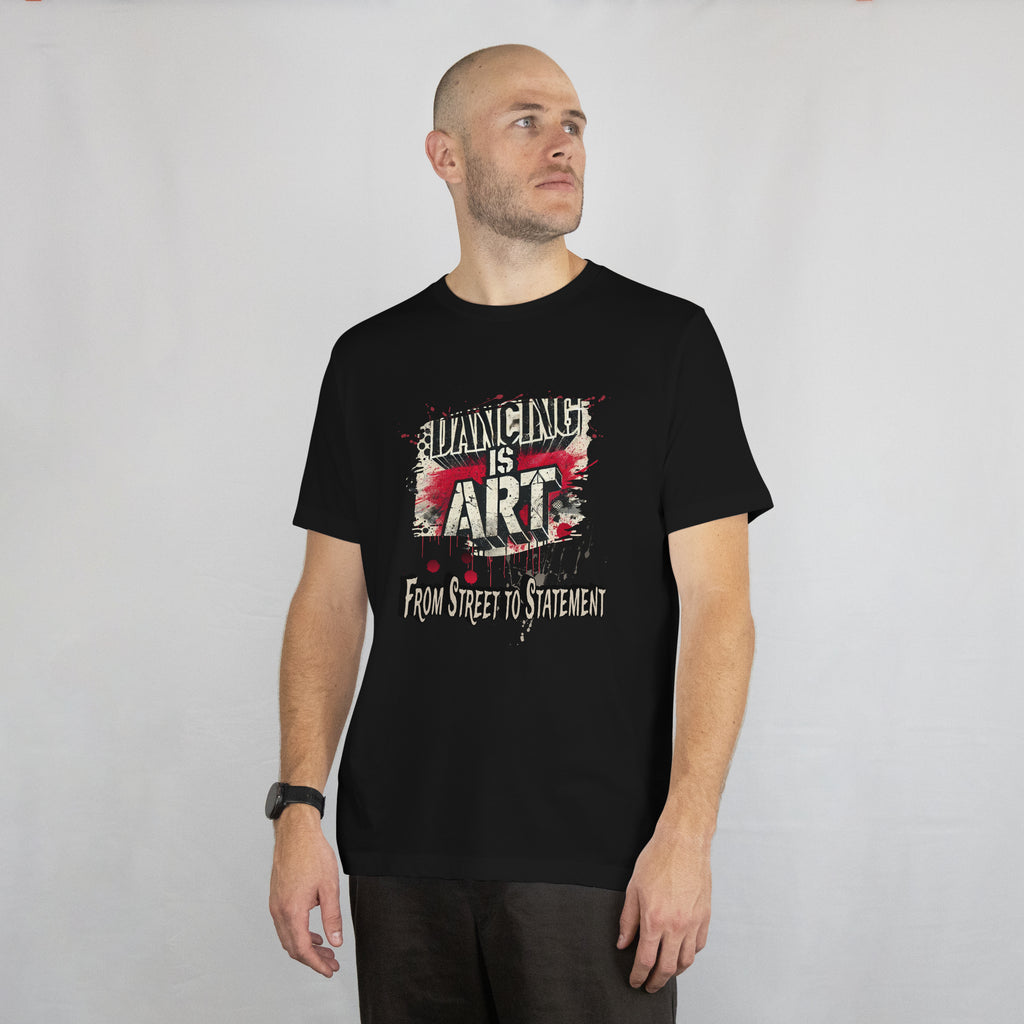 Dancing is Art Unisex Cotton Crew Tee, Perfect for Dance Lovers, Art Enthusiasts, Gift for Dancers, Creative Expression, Street Art Apparel