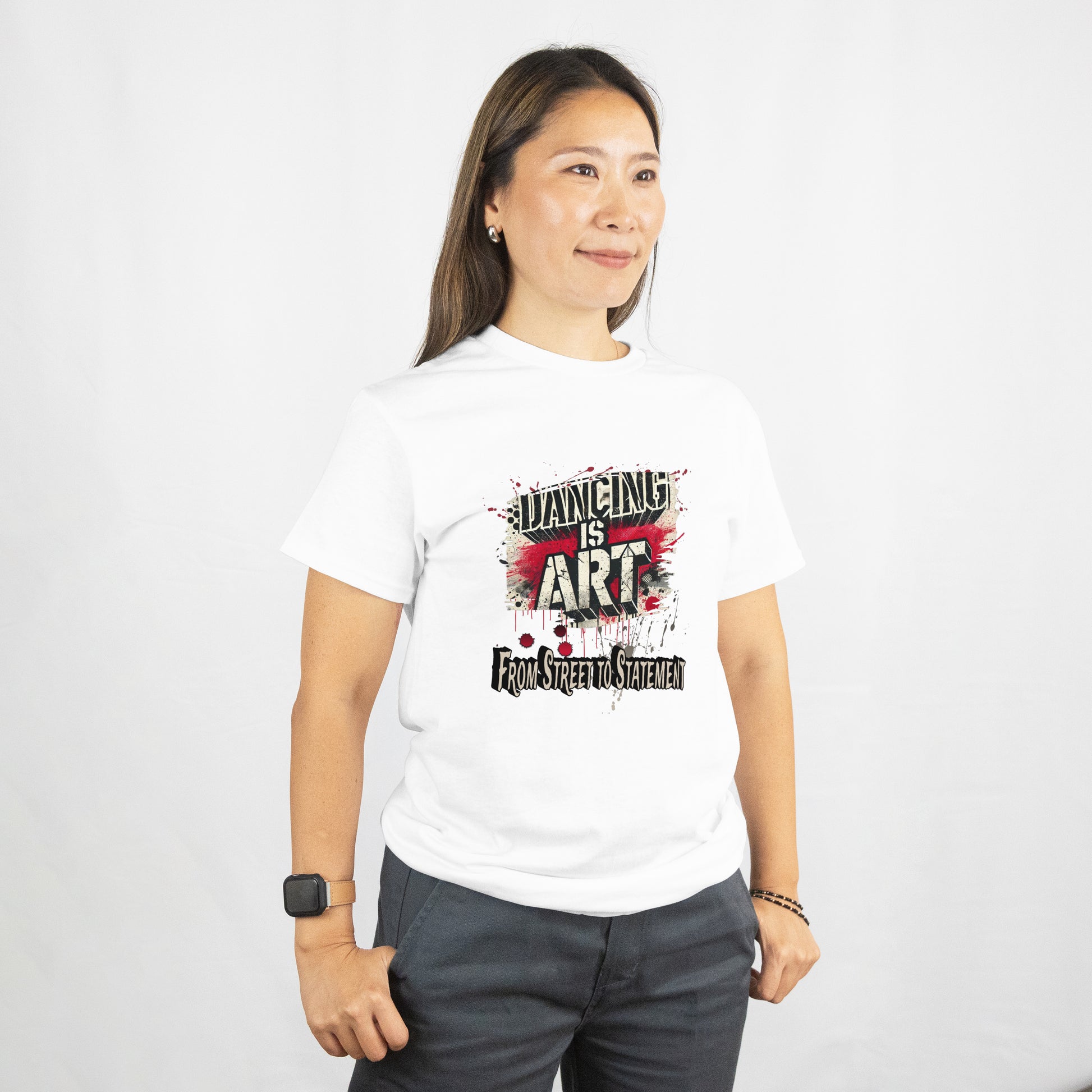 Dancing is Art Unisex Cotton Crew Tee, Perfect for Dance Lovers, Art Enthusiasts, Gift for Dancers, Creative Expression, Street Art Apparel