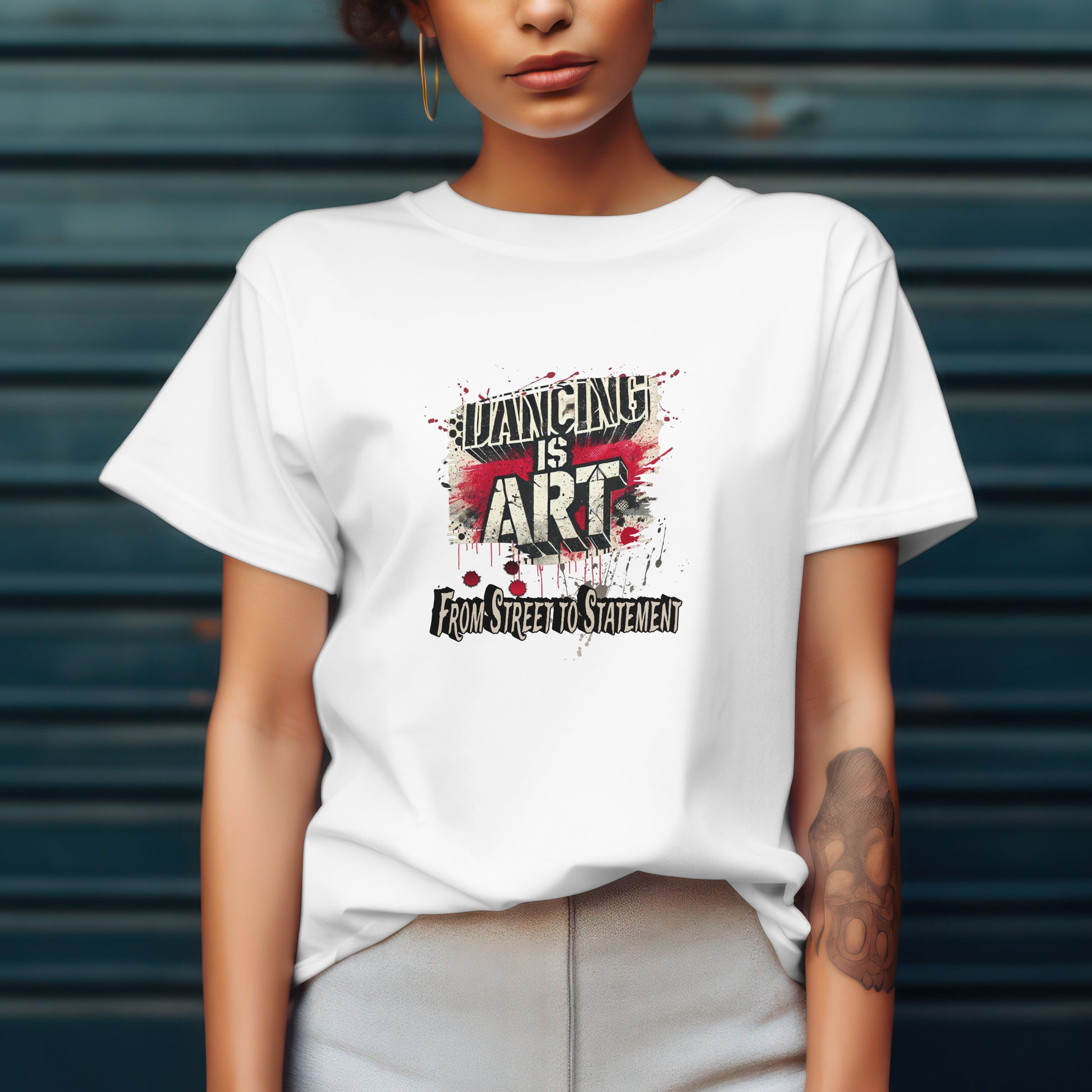 Dancing is Art Unisex Cotton Crew Tee, Perfect for Dance Lovers, Art Enthusiasts, Gift for Dancers, Creative Expression, Street Art Apparel