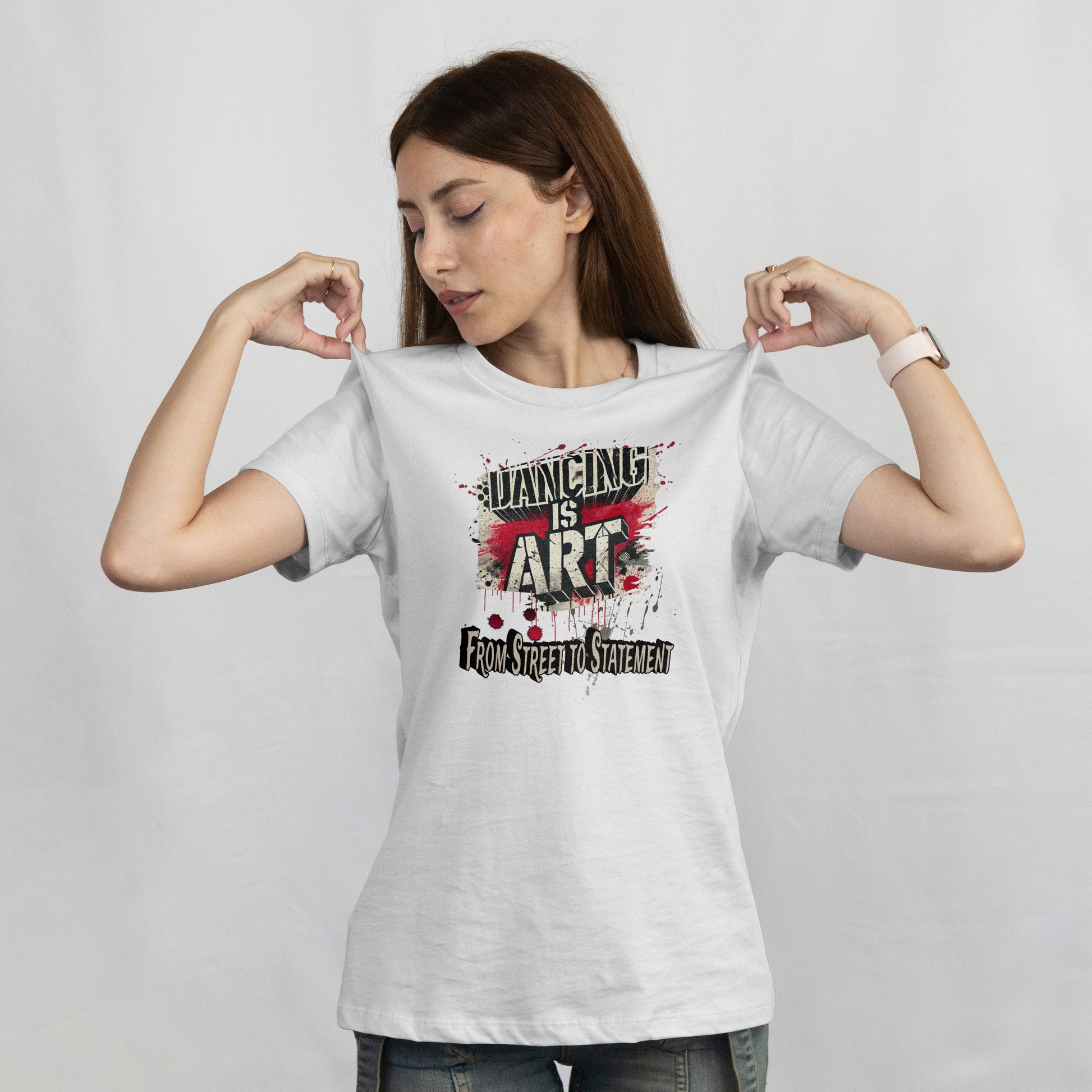 Dancing is Art Unisex Cotton Crew Tee, Perfect for Dance Lovers, Art Enthusiasts, Gift for Dancers, Creative Expression, Street Art Apparel