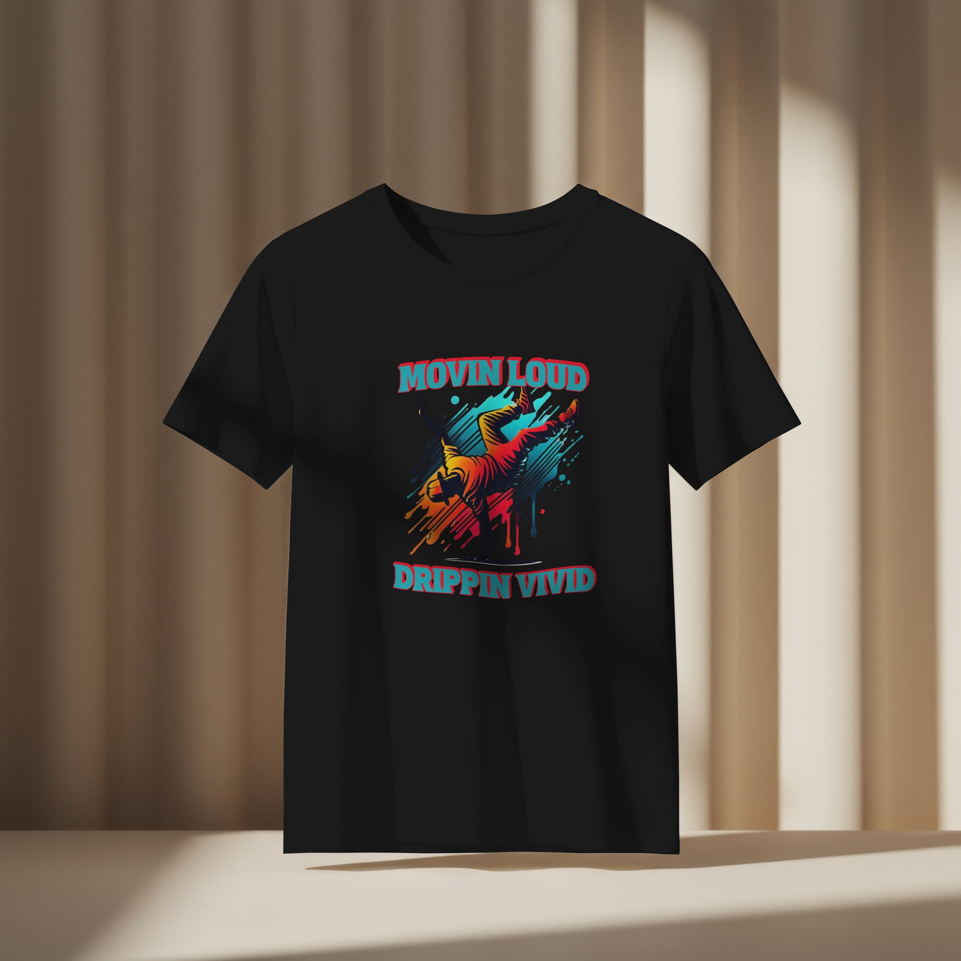 Movin Loud. Drippin Vivid. Urban Flow Graphic - Breakdancer Tee