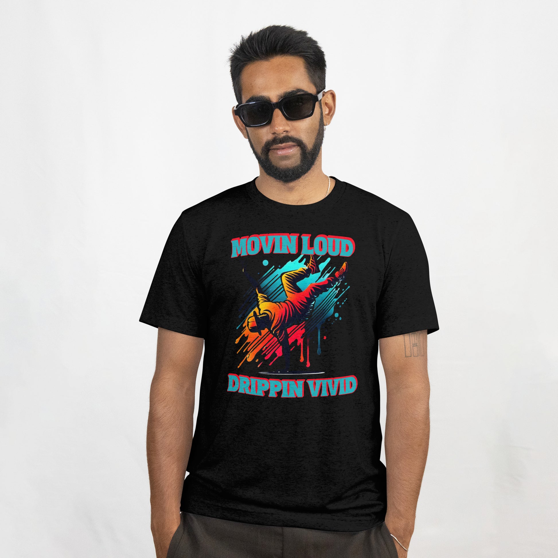 Movin Loud. Drippin Vivid. Urban Flow Graphic - Breakdancer Tee