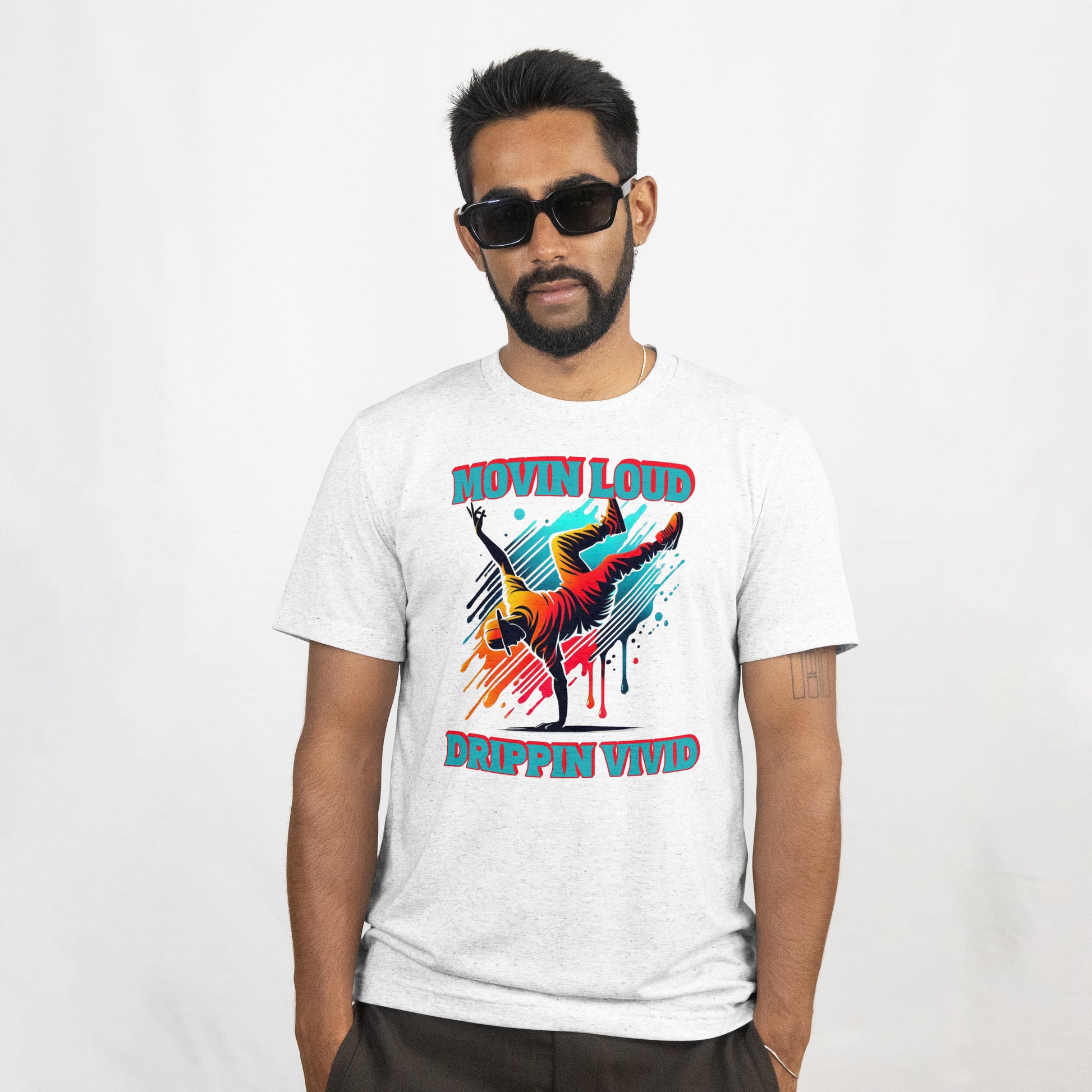 Movin Loud. Drippin Vivid. Urban Flow Graphic - Breakdancer Tee