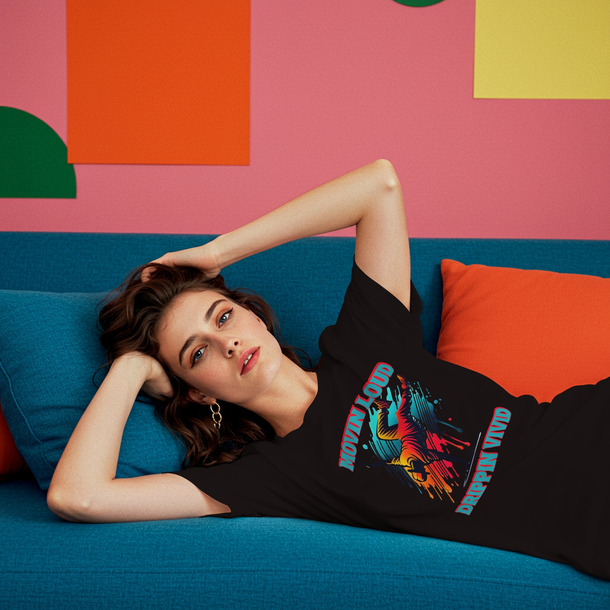 Movin Loud. Drippin Vivid. Urban Flow Graphic - Breakdancer Tee