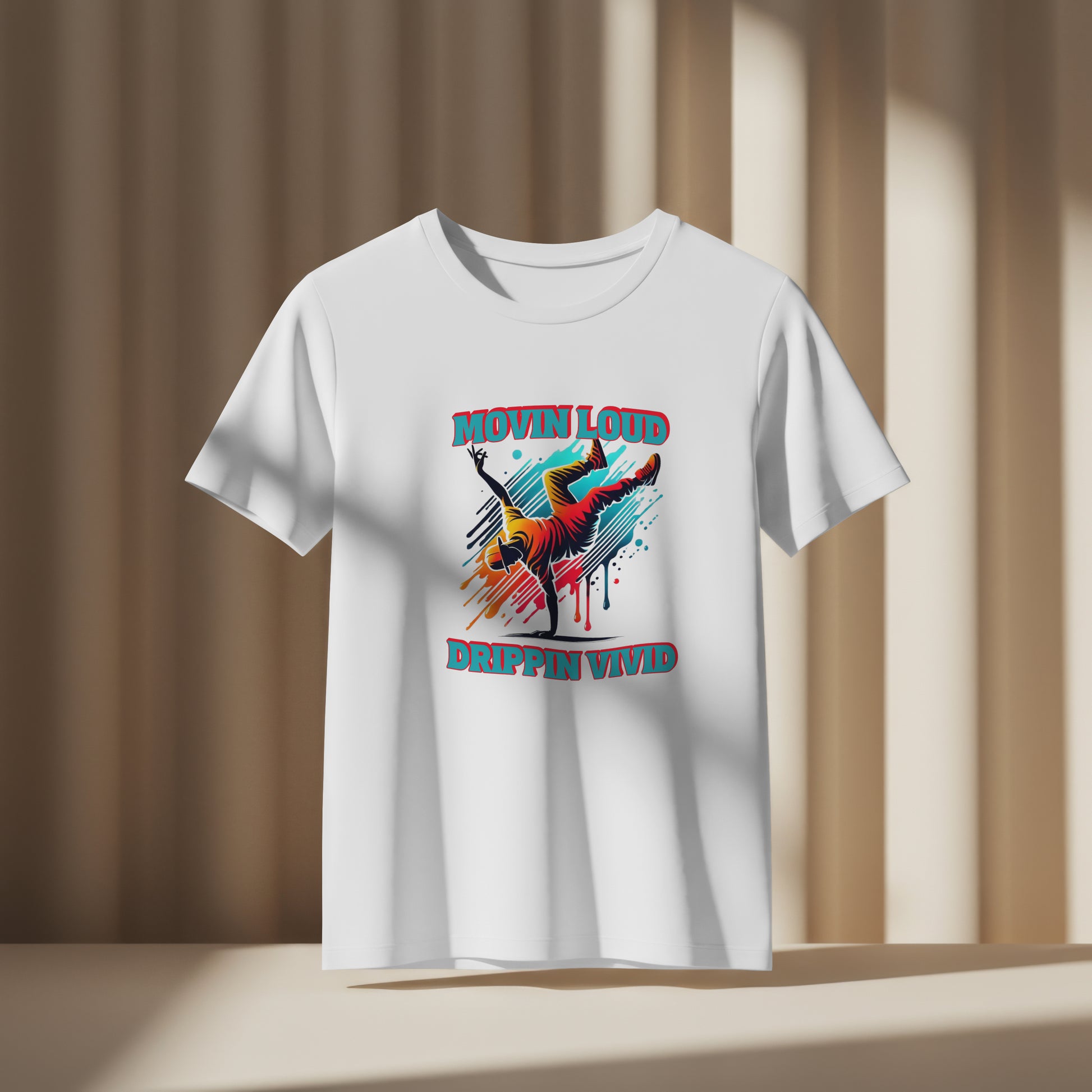 Movin Loud. Drippin Vivid. Urban Flow Graphic - Breakdancer Tee
