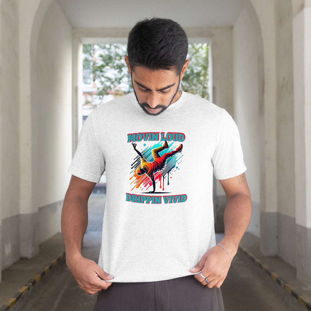 Movin Loud. Drippin Vivid. Urban Flow Graphic - Breakdancer Tee