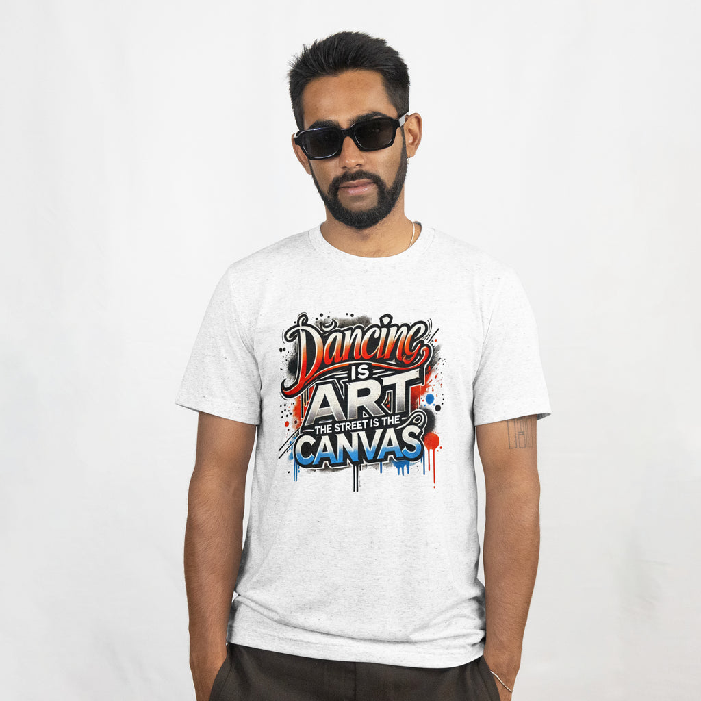 Dancing is Art Unisex Cotton Crew Tee - Comfortable Streetwear, Gift for Dancers, Inspirational Tee, Art Lover Apparel, Casual Outfit