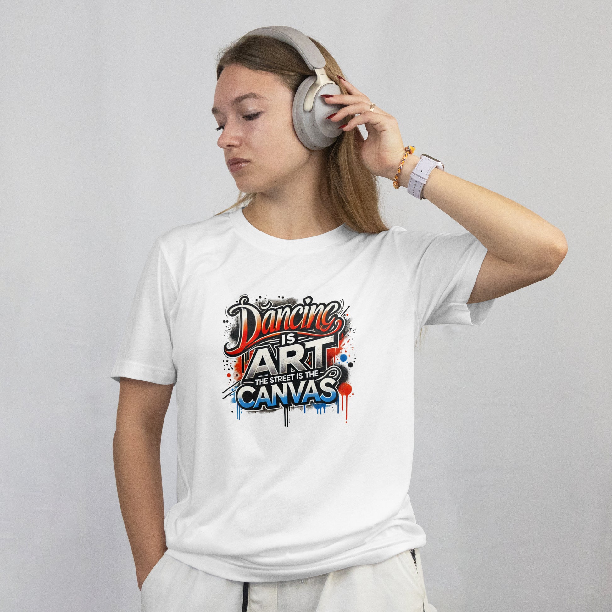 Dancing is Art Unisex Cotton Crew Tee - Comfortable Streetwear, Gift for Dancers, Inspirational Tee, Art Lover Apparel, Casual Outfit