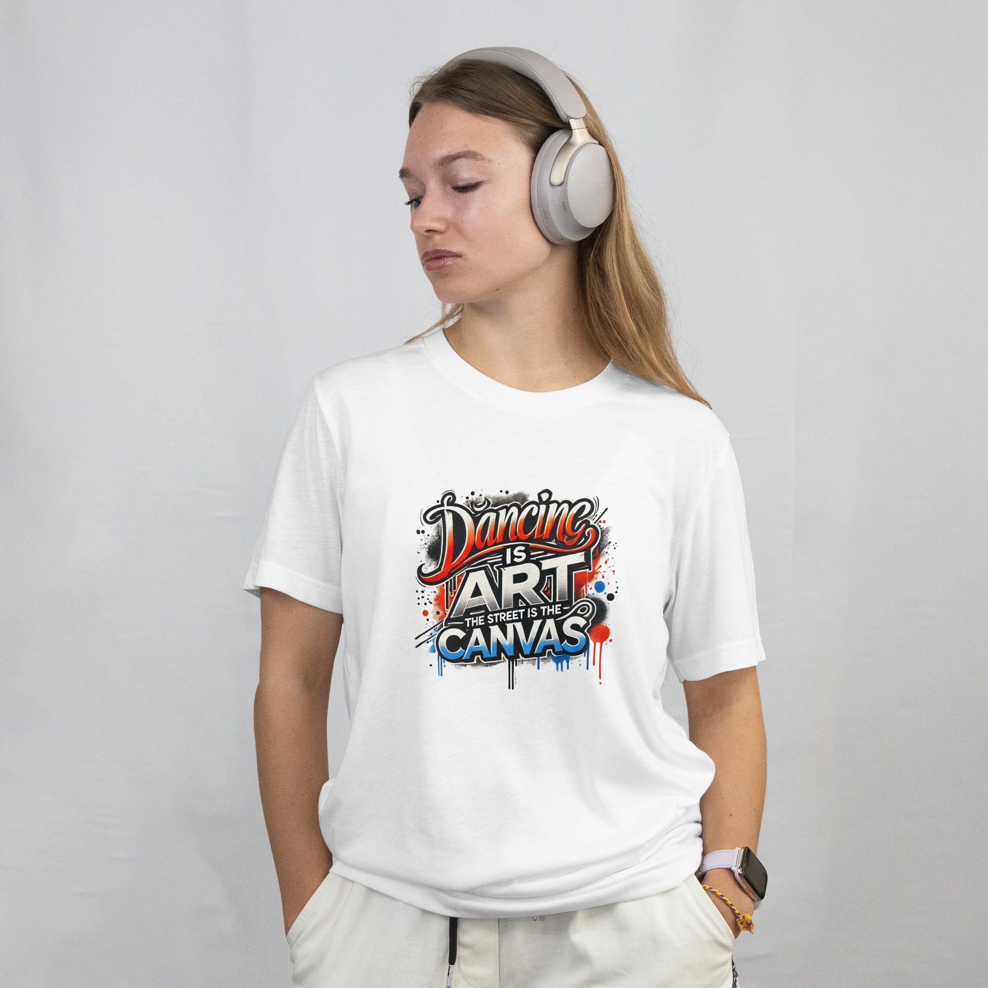 Dancing is Art Unisex Cotton Crew Tee - Comfortable Streetwear, Gift for Dancers, Inspirational Tee, Art Lover Apparel, Casual Outfit