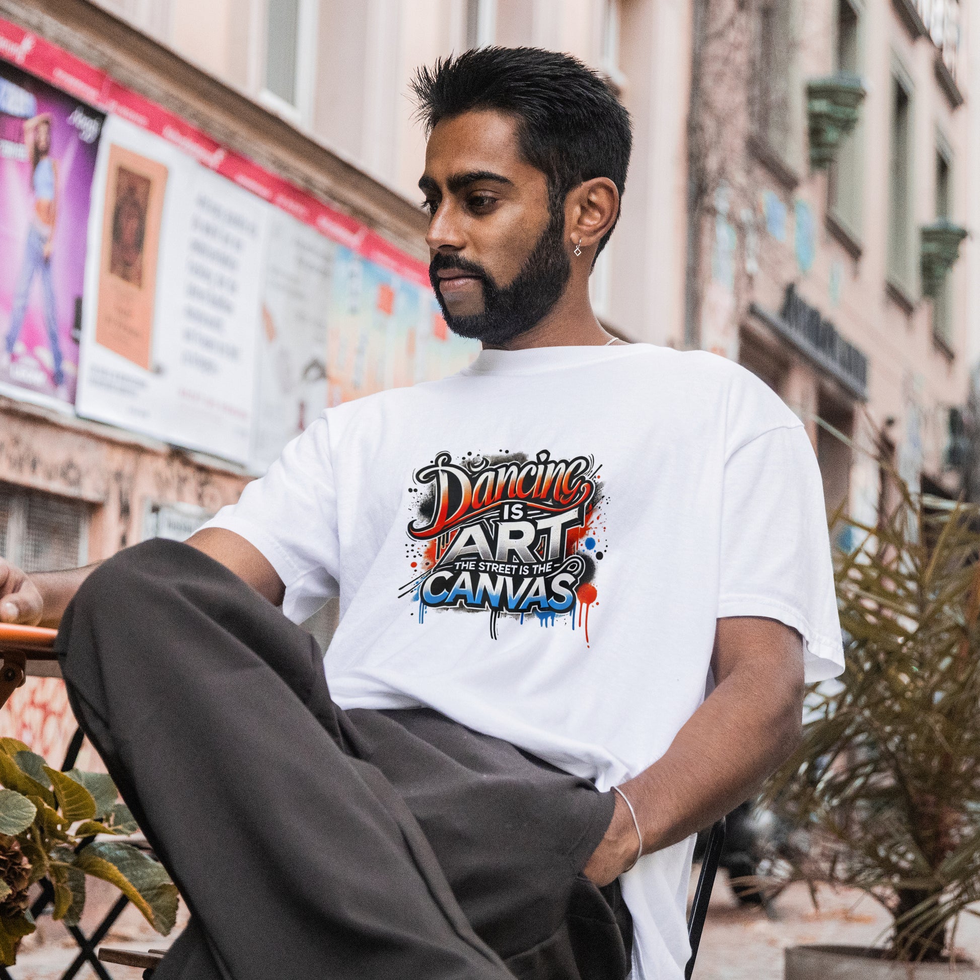 Dancing is Art Unisex Cotton Crew Tee - Comfortable Streetwear, Gift for Dancers, Inspirational Tee, Art Lover Apparel, Casual Outfit