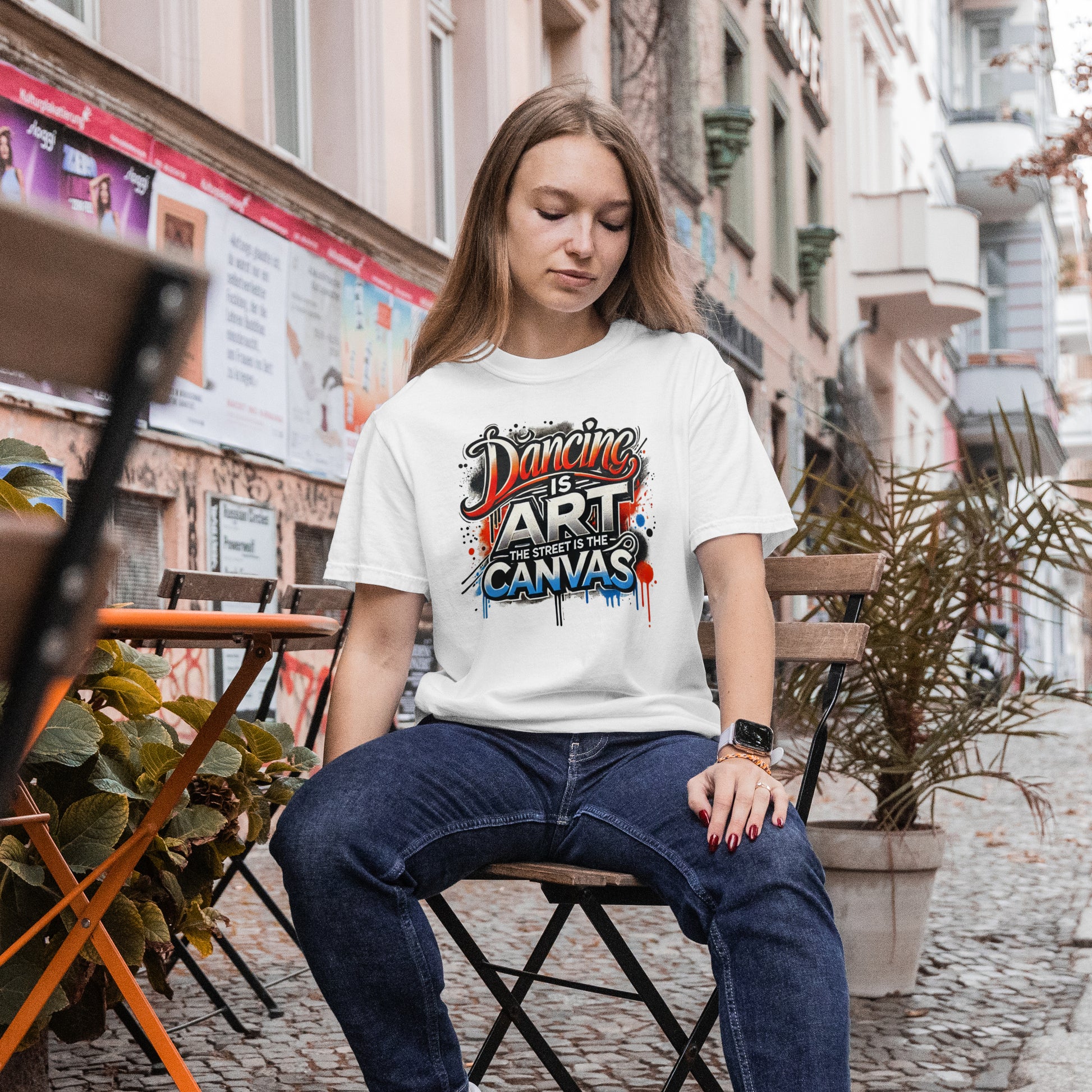 Dancing is Art Unisex Cotton Crew Tee - Comfortable Streetwear, Gift for Dancers, Inspirational Tee, Art Lover Apparel, Casual Outfit