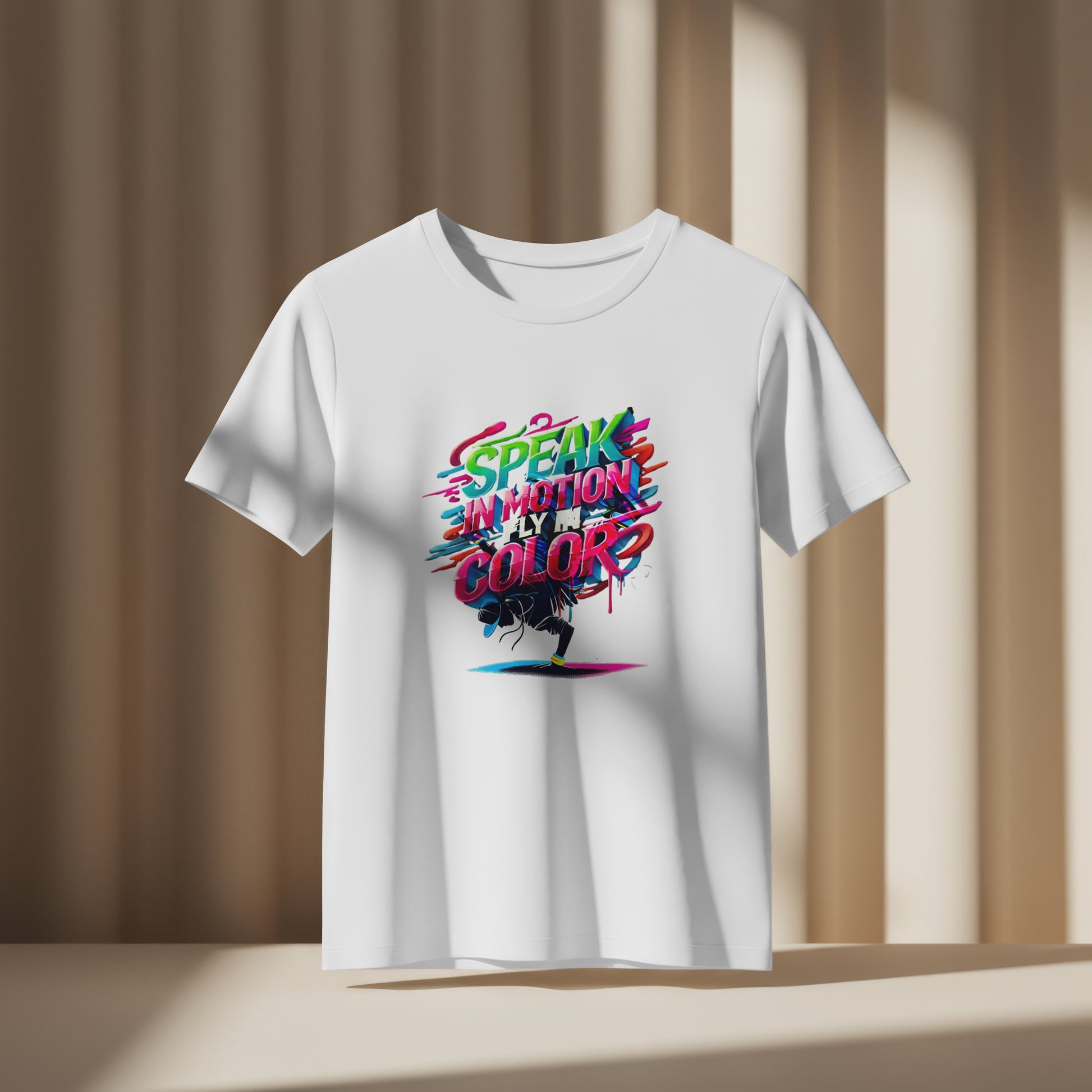 Electric Silence Tee - SPEAK IN MOTION, FLY IN COLOR