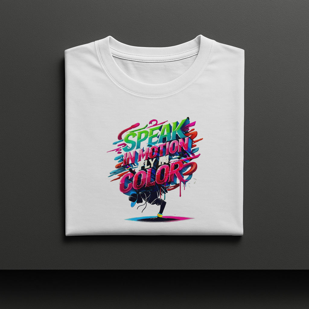 Electric Silence Tee - SPEAK IN MOTION, FLY IN COLOR