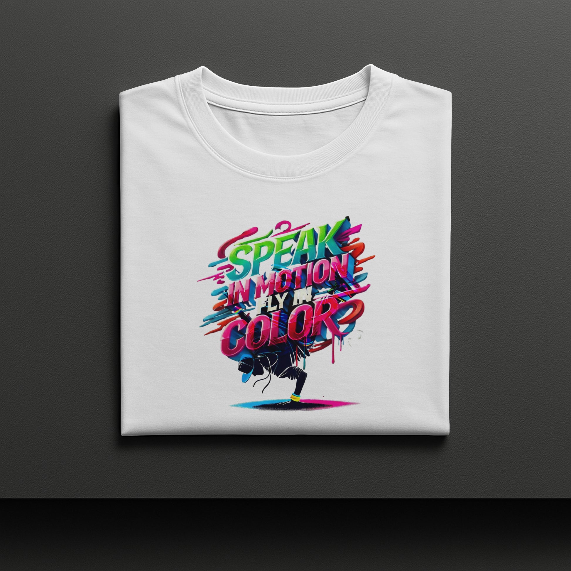 Electric Silence Tee - SPEAK IN MOTION, FLY IN COLOR