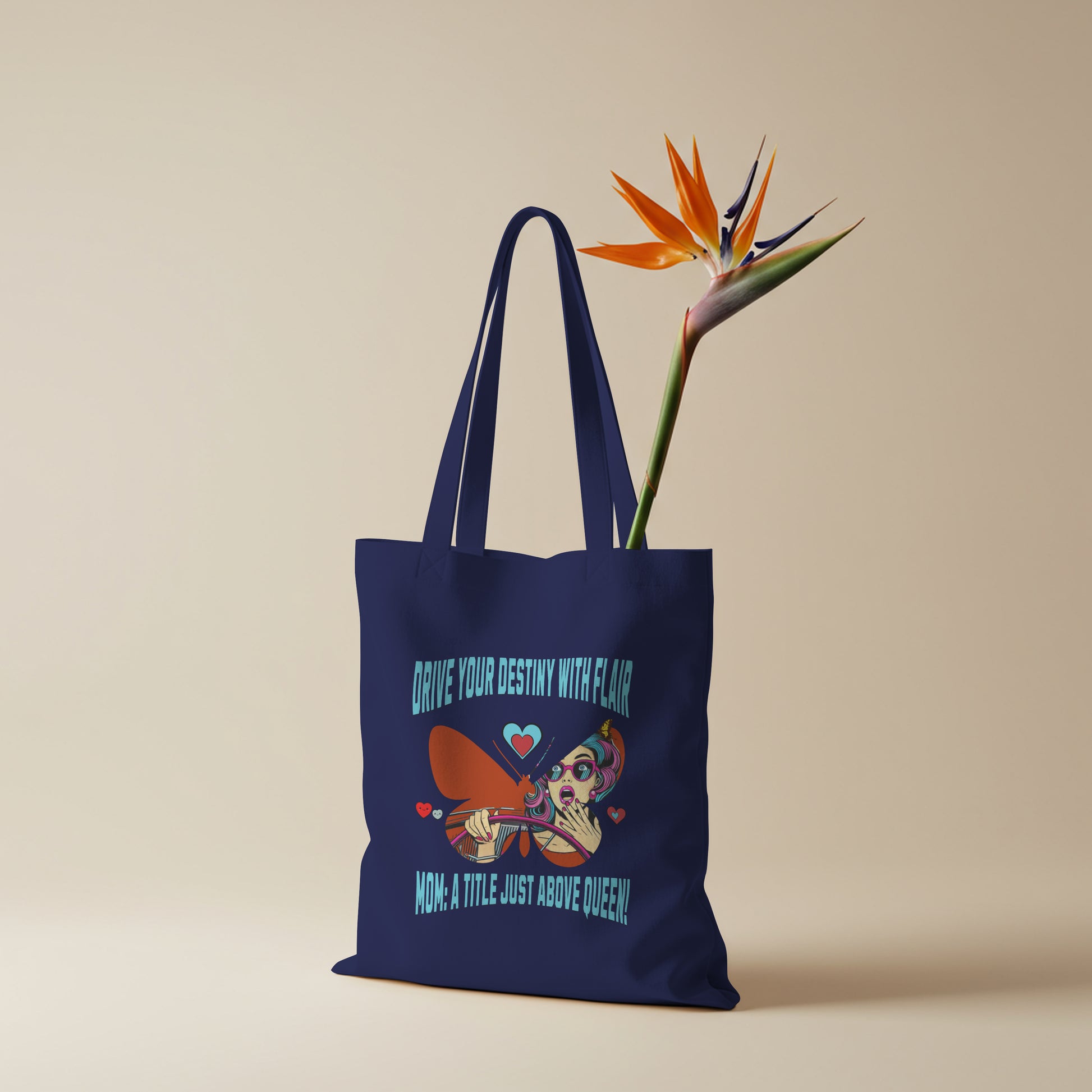 Inspired Organic Canvas Tote Bag - Drive Your Destiny, Eco-Friendly Shopping, Bohemian Style, Gift for Her, Sustainable Accessory