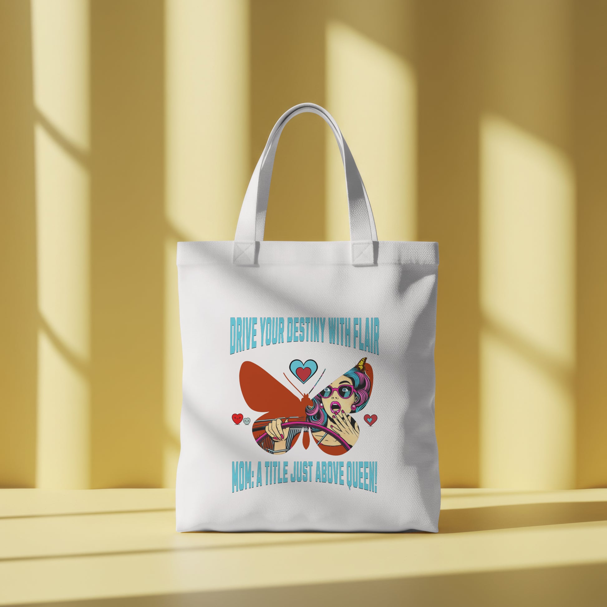 Inspired Organic Canvas Tote Bag - Drive Your Destiny, Eco-Friendly Shopping, Bohemian Style, Gift for Her, Sustainable Accessory