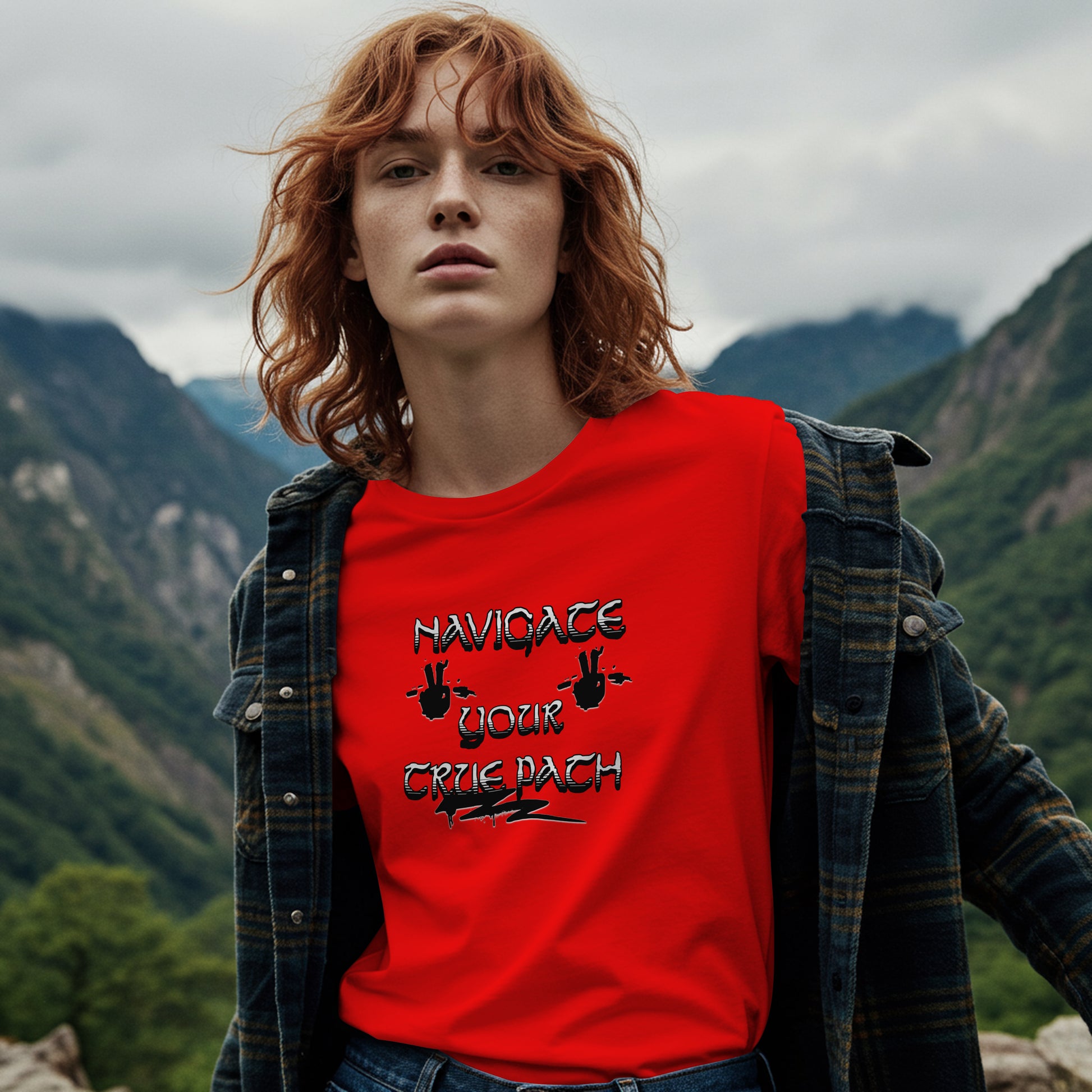 Navigating Your True Path Unisex Cotton Crew Tee, Funny T-Shirt, Gift for Friends, Casual Wear, Quirky Outfit, Everyday Style