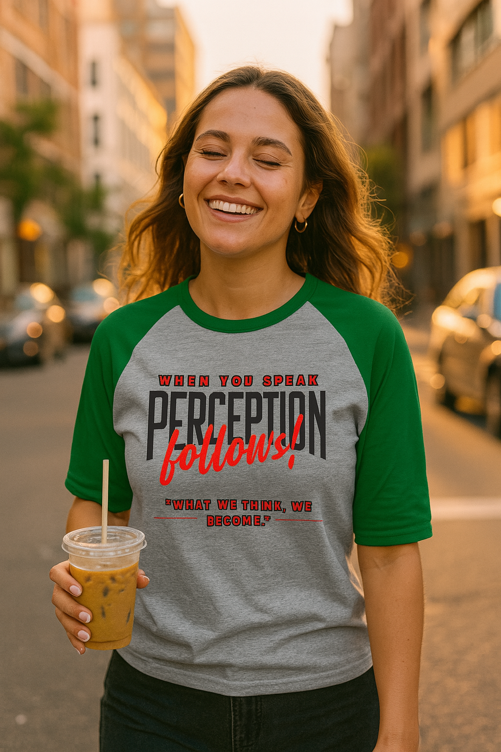 Raglan Shirt, Casual Wear, Motivational Gift, Unisex Tee, Everyday Style, Fitness Apparel, Positive Affirmation