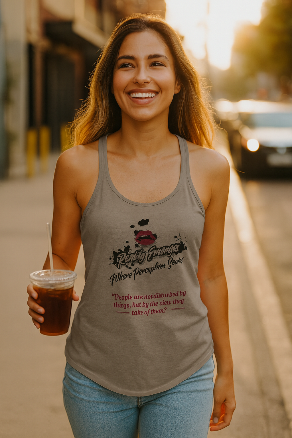 Racerback Tank, Inspirational Workout Top, Motivational Fitness Apparel, Gift for Her, Stand Out in Style