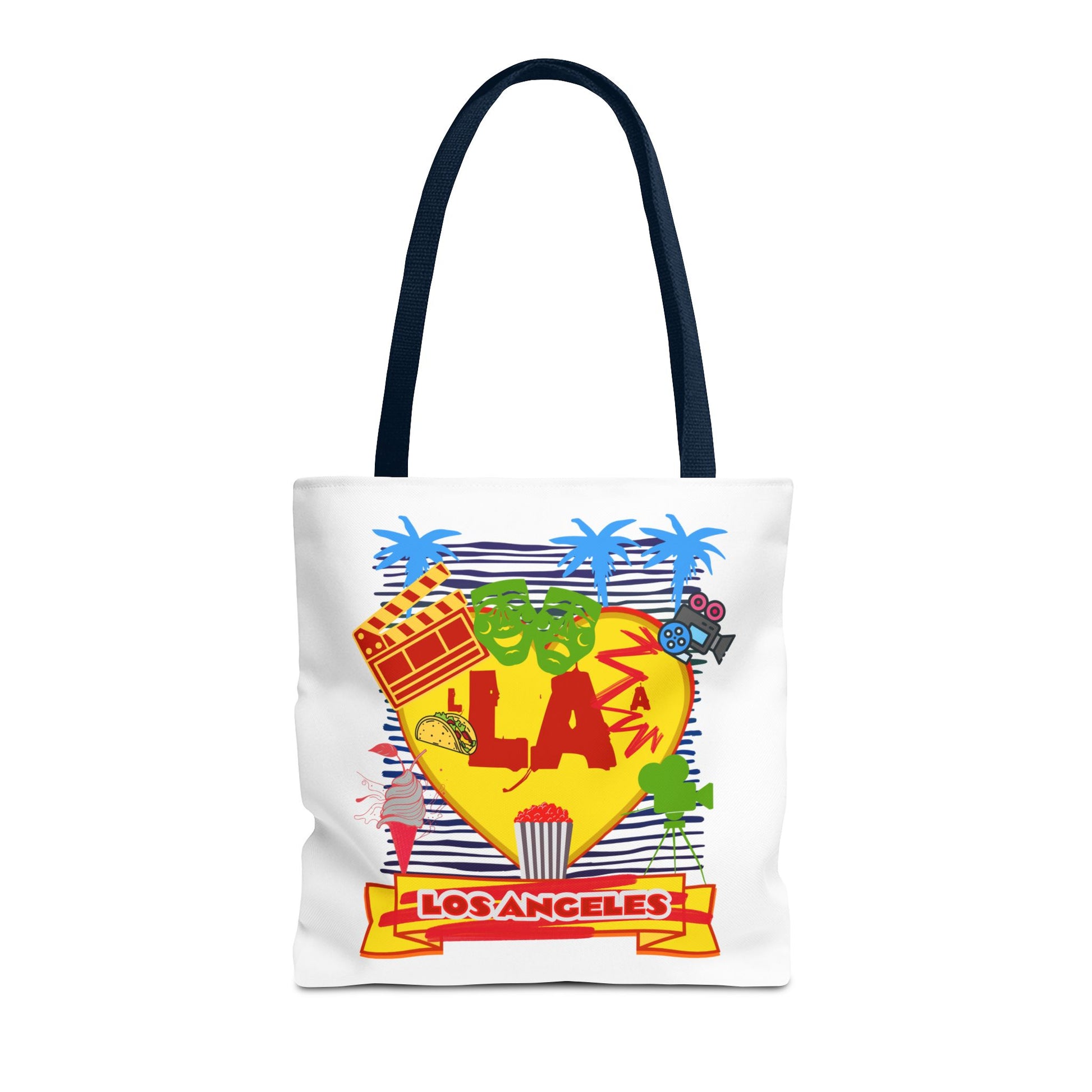 Los Angeles Love Tote Bag, Fun Beach Bag, Travel Tote, Summer Accessory, Gift for Travelers, AOP Design