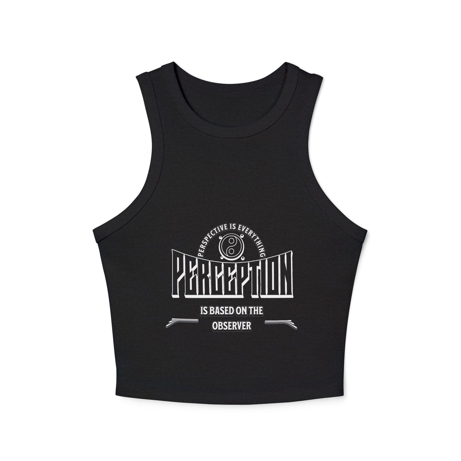 Micro Rib Racer Tank Top – Chic Tank Top, Women's Summer Top, Casual Chic Wear, Gift for Her, Inspirational Clothing, Everyday Style