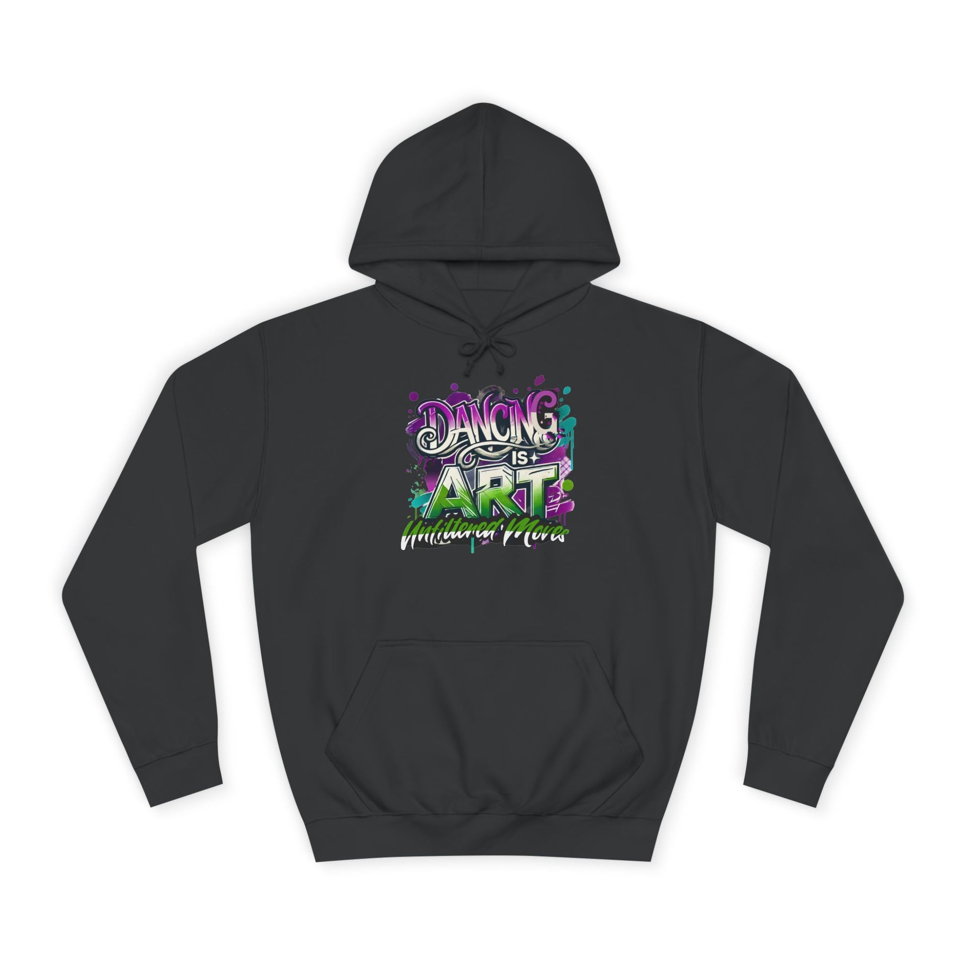Breakdance Hoodie with Graffiti Typography - Unfiltered Moves