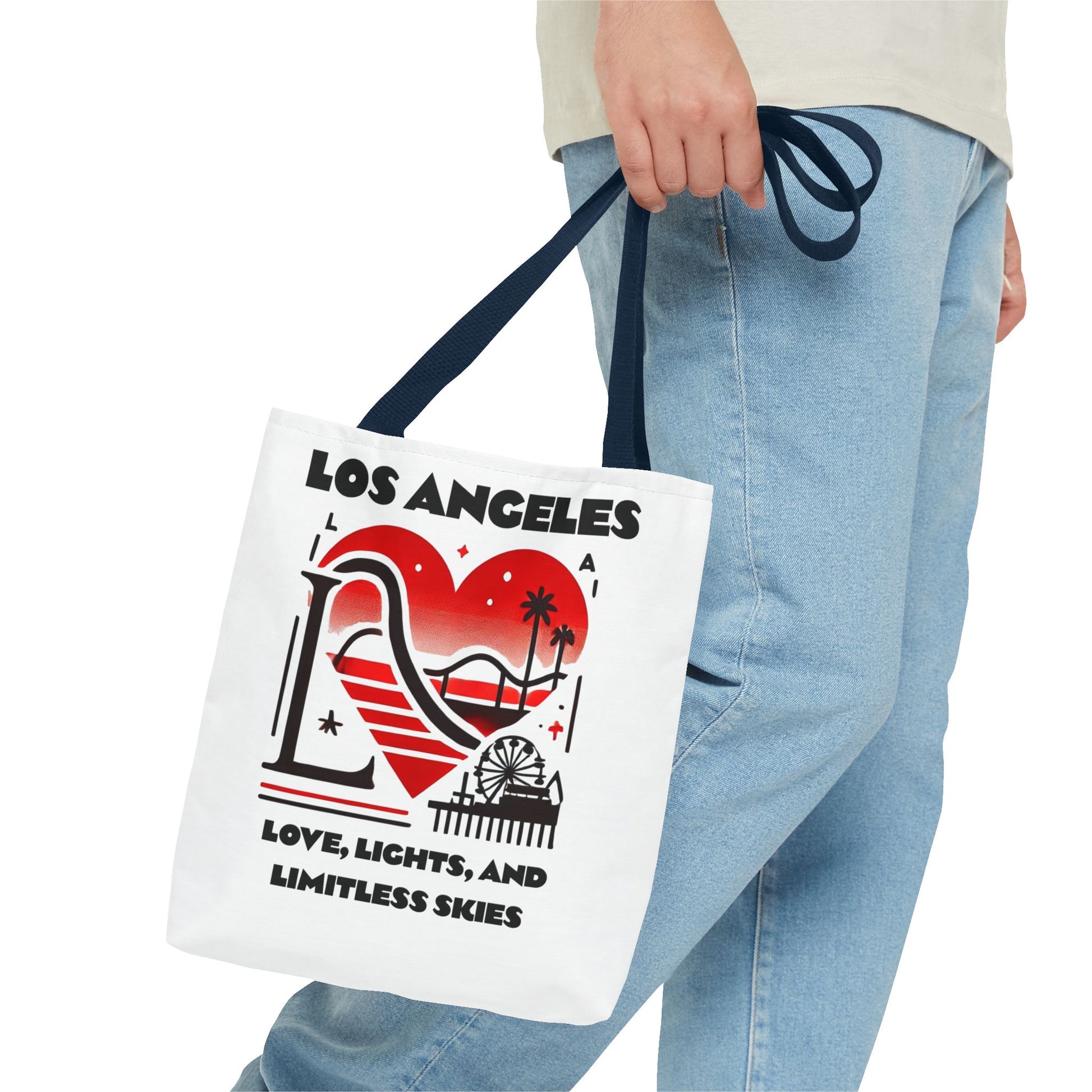 Los Angeles Love Tote Bag | AOP Beach Bag, Shopping Tote, Travel Bag, Eco-Friendly Gift, California Souvenir