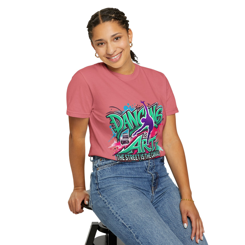 Artistic Dance T-Shirt, Urban Dance Tee, Street Art Apparel, Gift for Dancers, Graffiti Shirt, Colorful Expression Tee