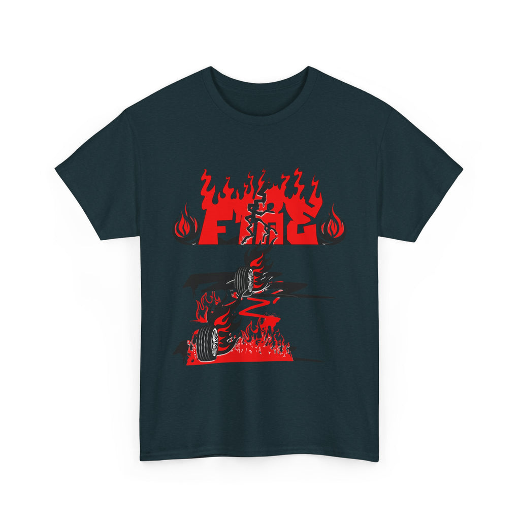 Fire Graphic Unisex Tee, Graphic T-Shirt, Casual Wear, Street Style, Gift for Him/Her, Festival Outfit