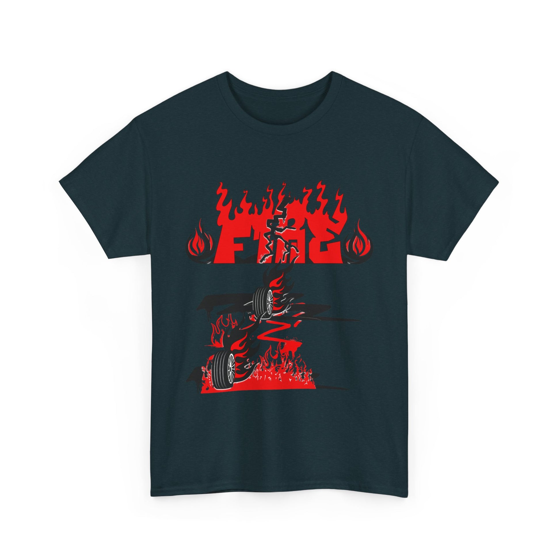 Fire Graphic Unisex Tee, Graphic T-Shirt, Casual Wear, Street Style, Gift for Him/Her, Festival Outfit