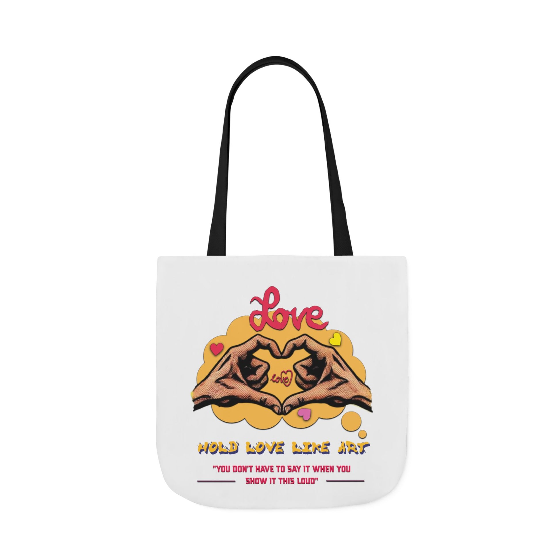 Love Canvas Tote Bag with 5-Color Straps - Perfect for Everyday Use, Gifts, Shopping, Eco-Friendly, Valentine's Day
