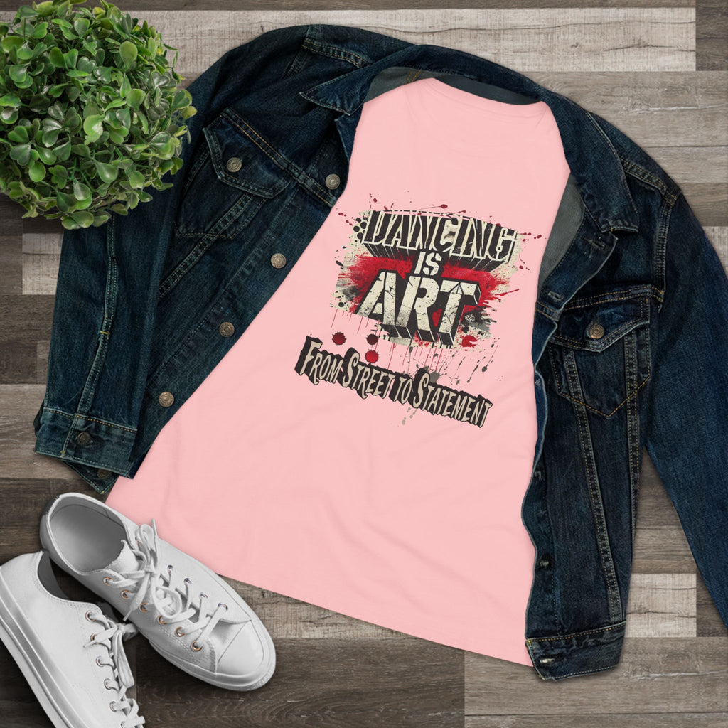 Dancing is Art Cotton Tee, Artistic Women's Shirt, Graphic Dance Top, Unique Gift for Dancers, Trendy Streetwear Tee