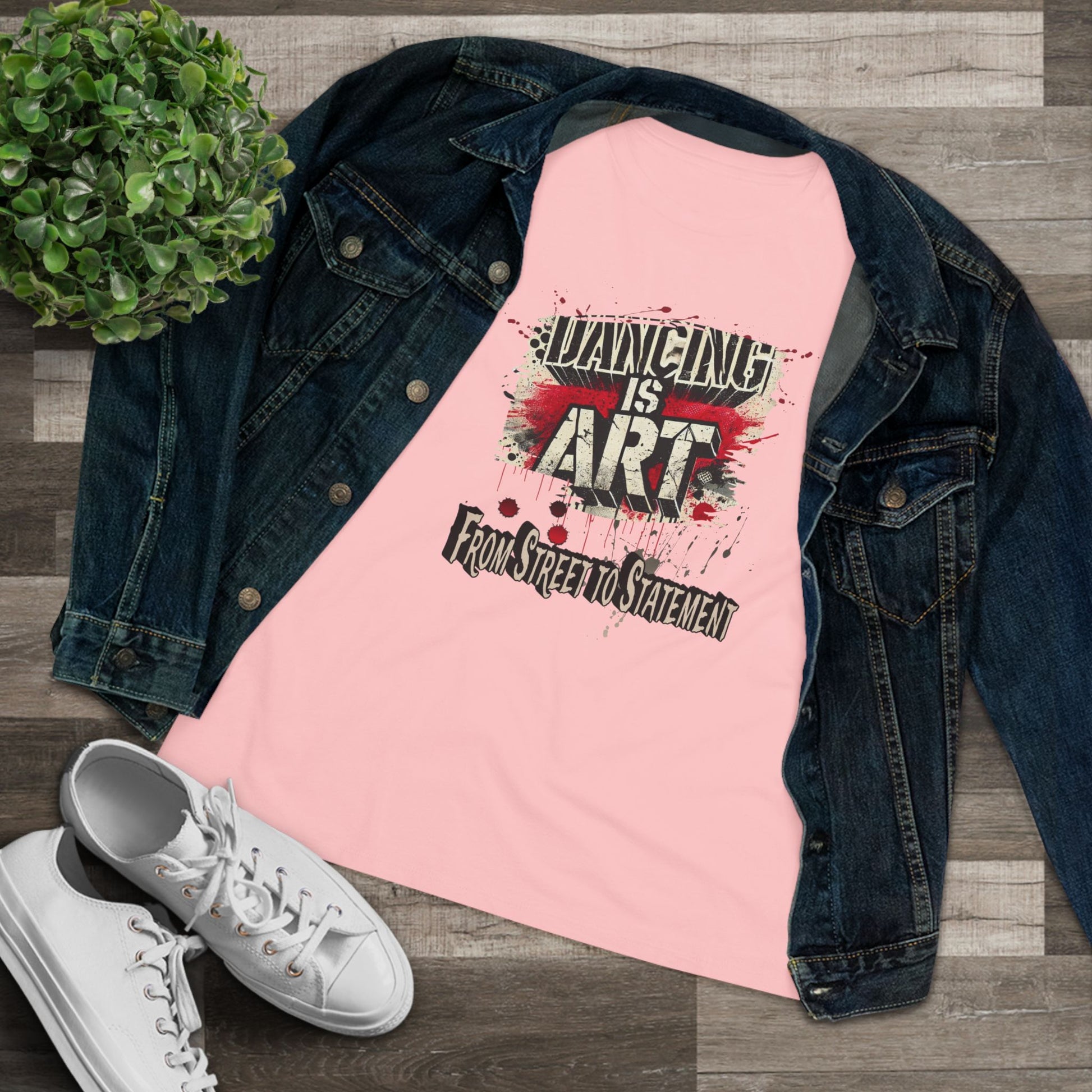 Dancing is Art Cotton Tee, Artistic Women's Shirt, Graphic Dance Top, Unique Gift for Dancers, Trendy Streetwear Tee