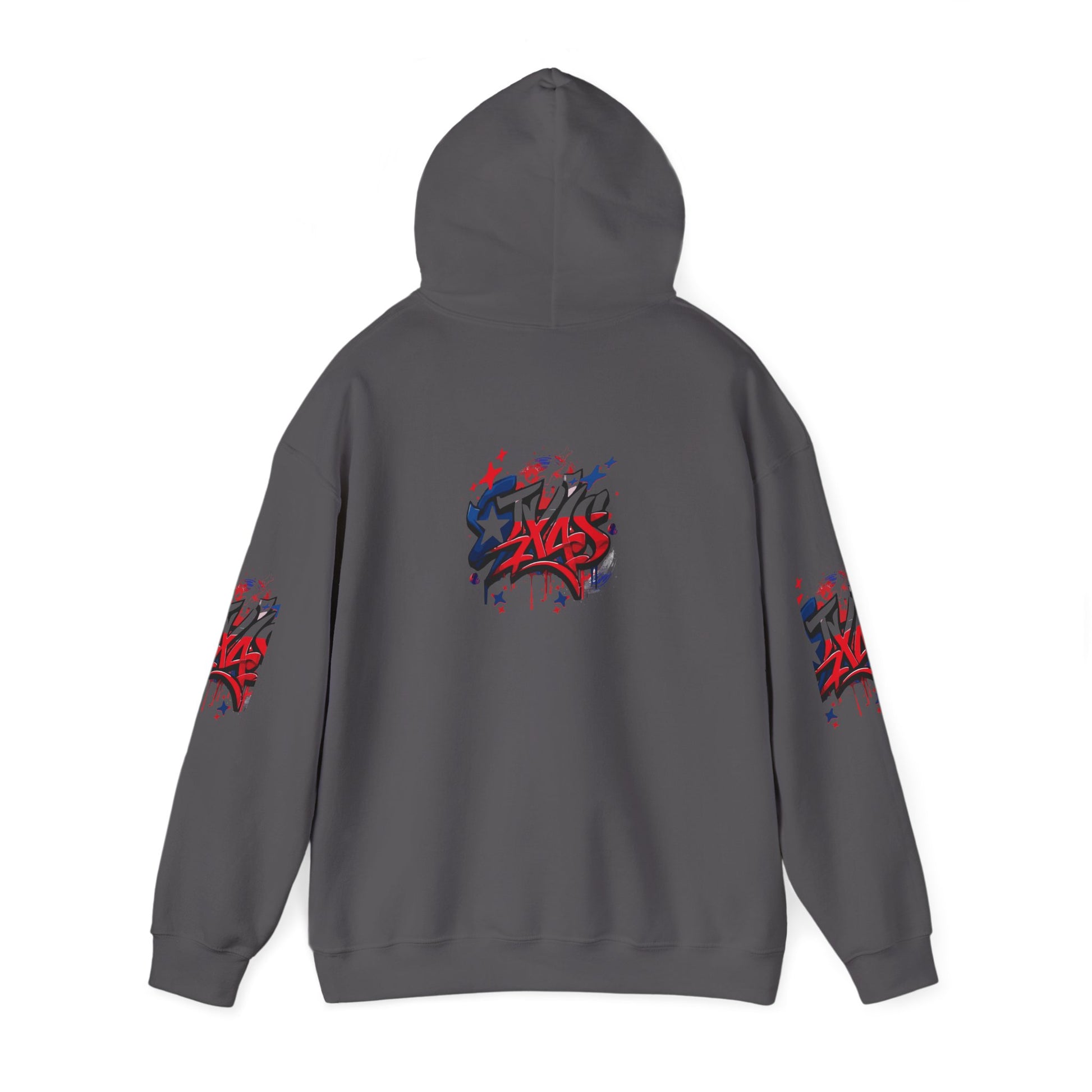 Patriotic Graffiti Hoodie, Cozy Sweatshirt for Casual Wear, Perfect Gift for July 4th, Stylish Streetwear, Unisex Fashion