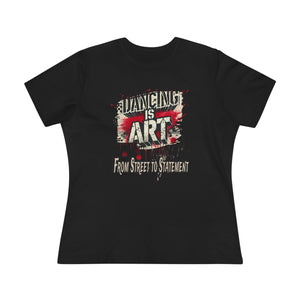Dancing is Art Cotton Tee, Artistic Women's Shirt, Graphic Dance Top, Unique Gift for Dancers, Trendy Streetwear Tee