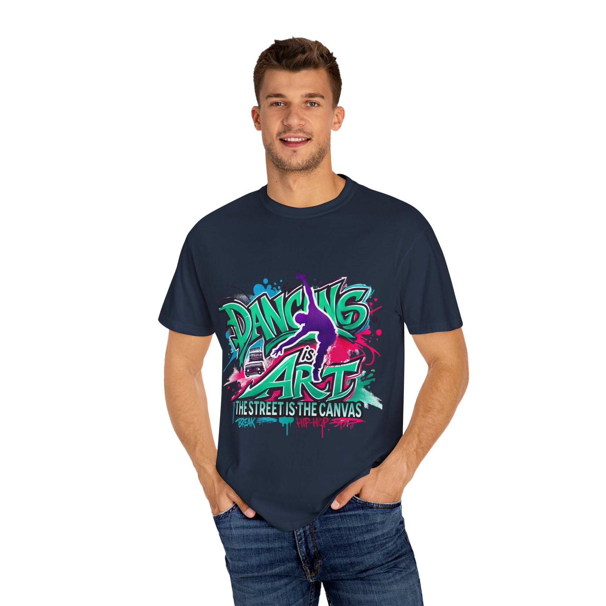 Artistic Dance T-Shirt, Urban Dance Tee, Street Art Apparel, Gift for Dancers, Graffiti Shirt, Colorful Expression Tee