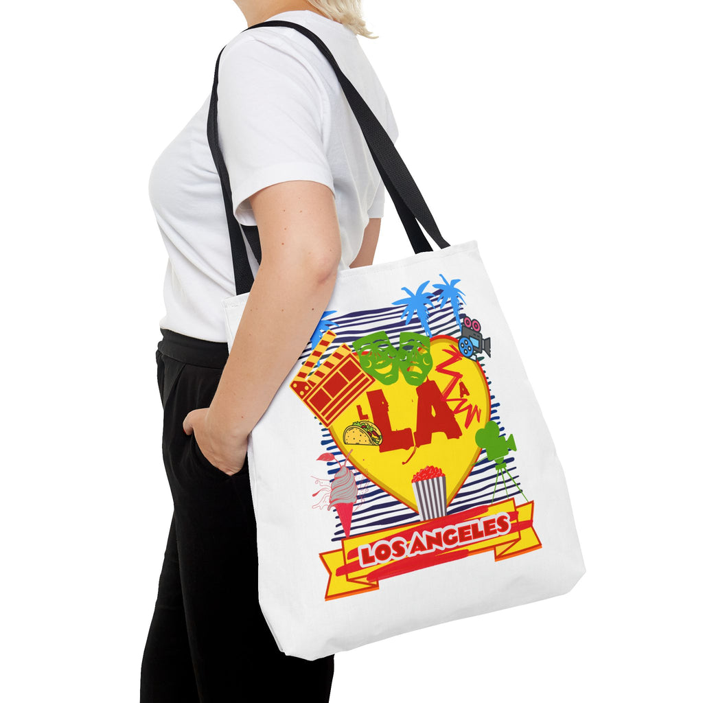 Los Angeles Love Tote Bag, Fun Beach Bag, Travel Tote, Summer Accessory, Gift for Travelers, AOP Design