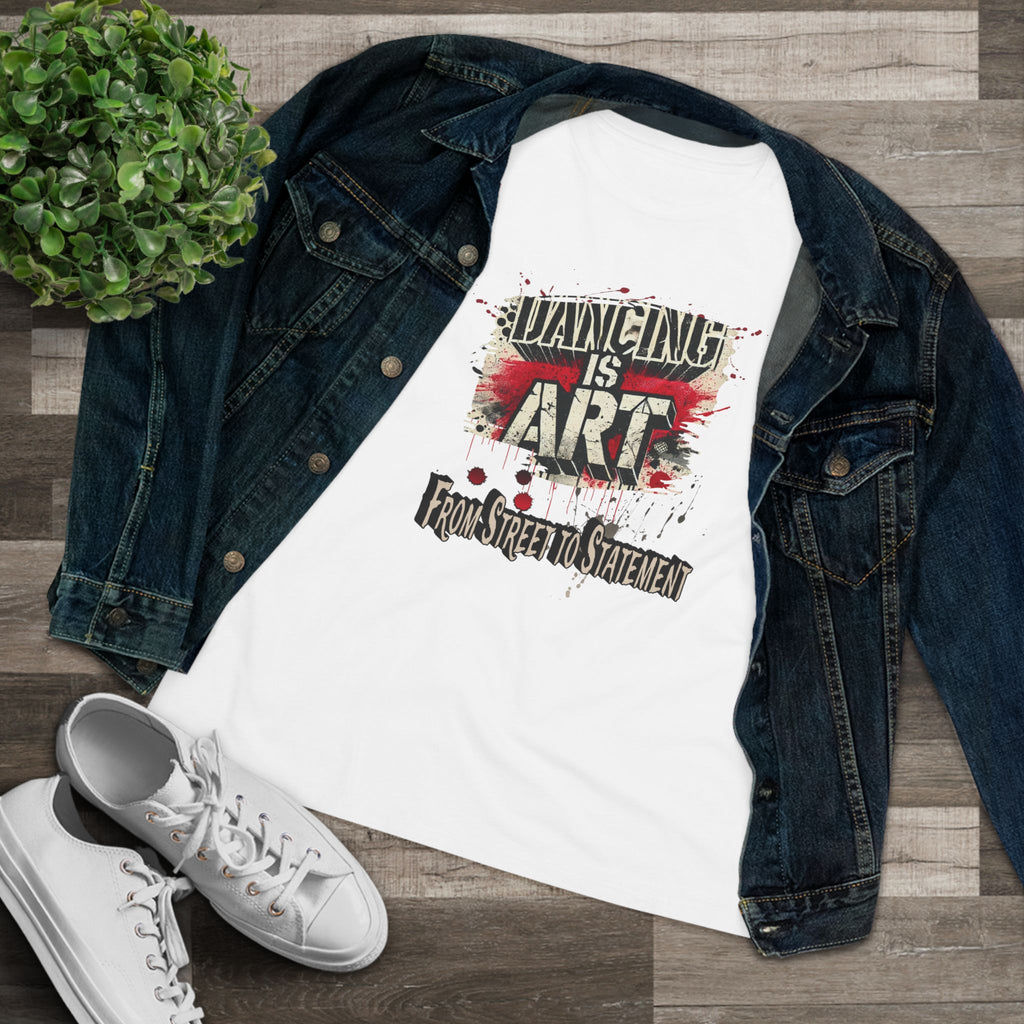 Dancing is Art Cotton Tee, Artistic Women's Shirt, Graphic Dance Top, Unique Gift for Dancers, Trendy Streetwear Tee