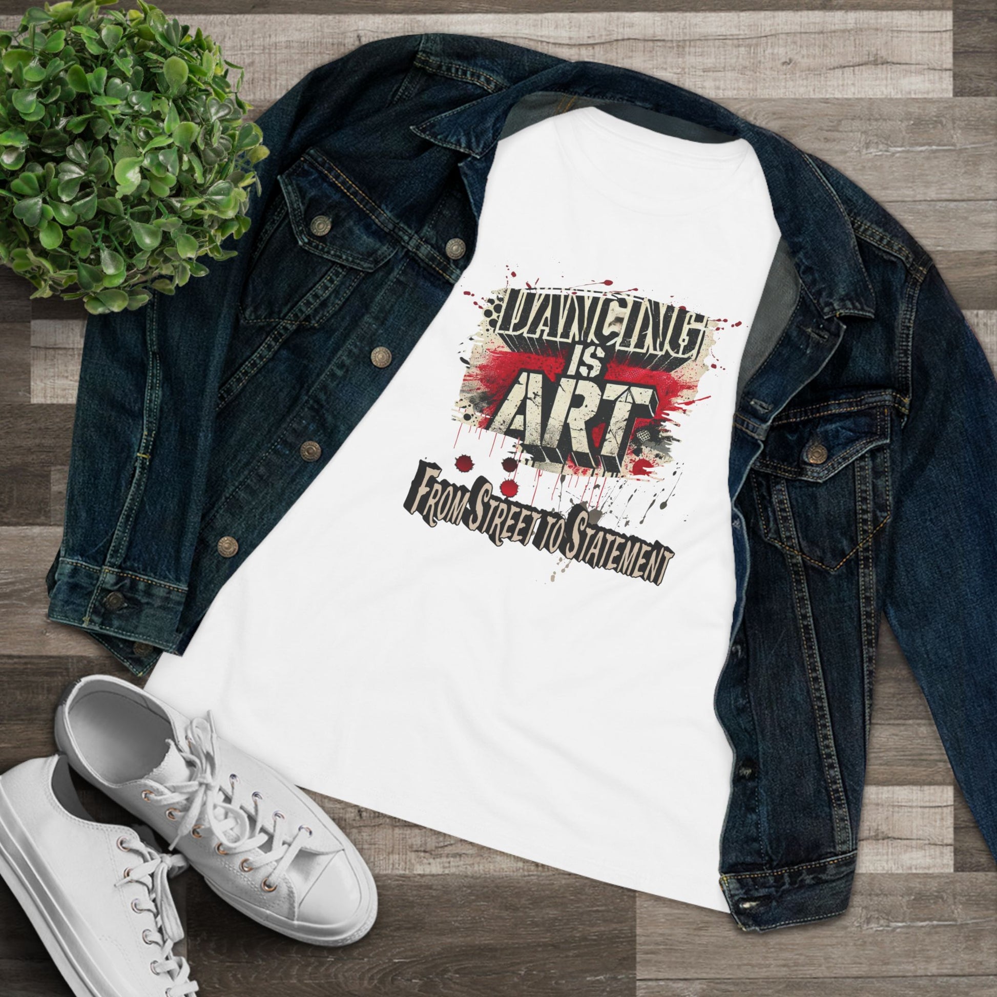 Dancing is Art Cotton Tee, Artistic Women's Shirt, Graphic Dance Top, Unique Gift for Dancers, Trendy Streetwear Tee