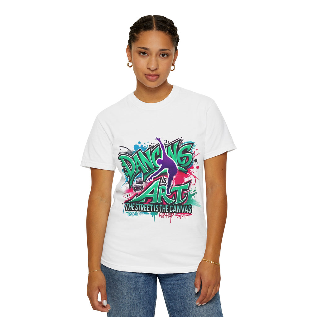 Artistic Dance T-Shirt, Urban Dance Tee, Street Art Apparel, Gift for Dancers, Graffiti Shirt, Colorful Expression Tee