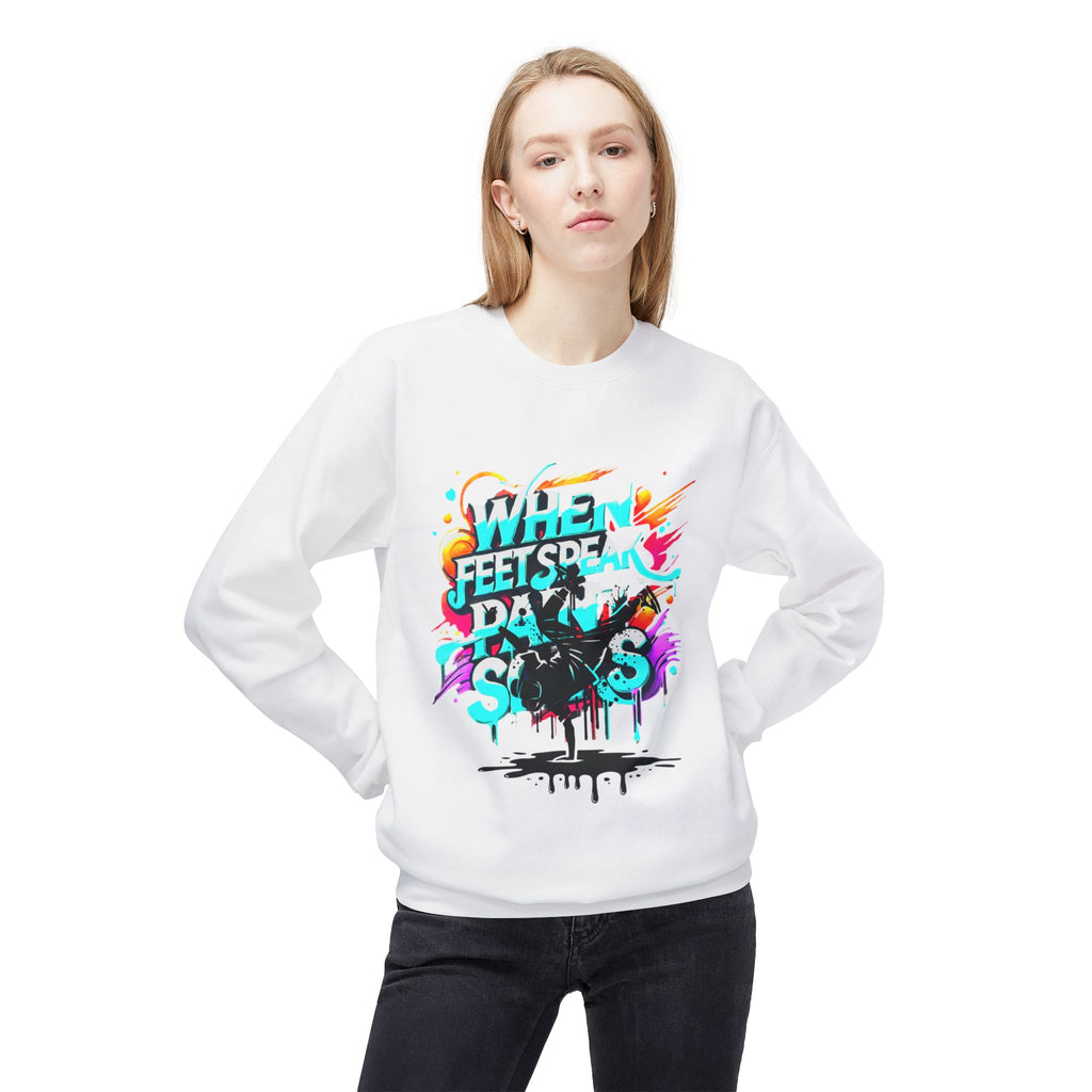 Bold in Motion Sweatshirt, Unisex Fashion Sweatshirt, Art Lover Apparel, Gift for Dancers, Street Art Crew