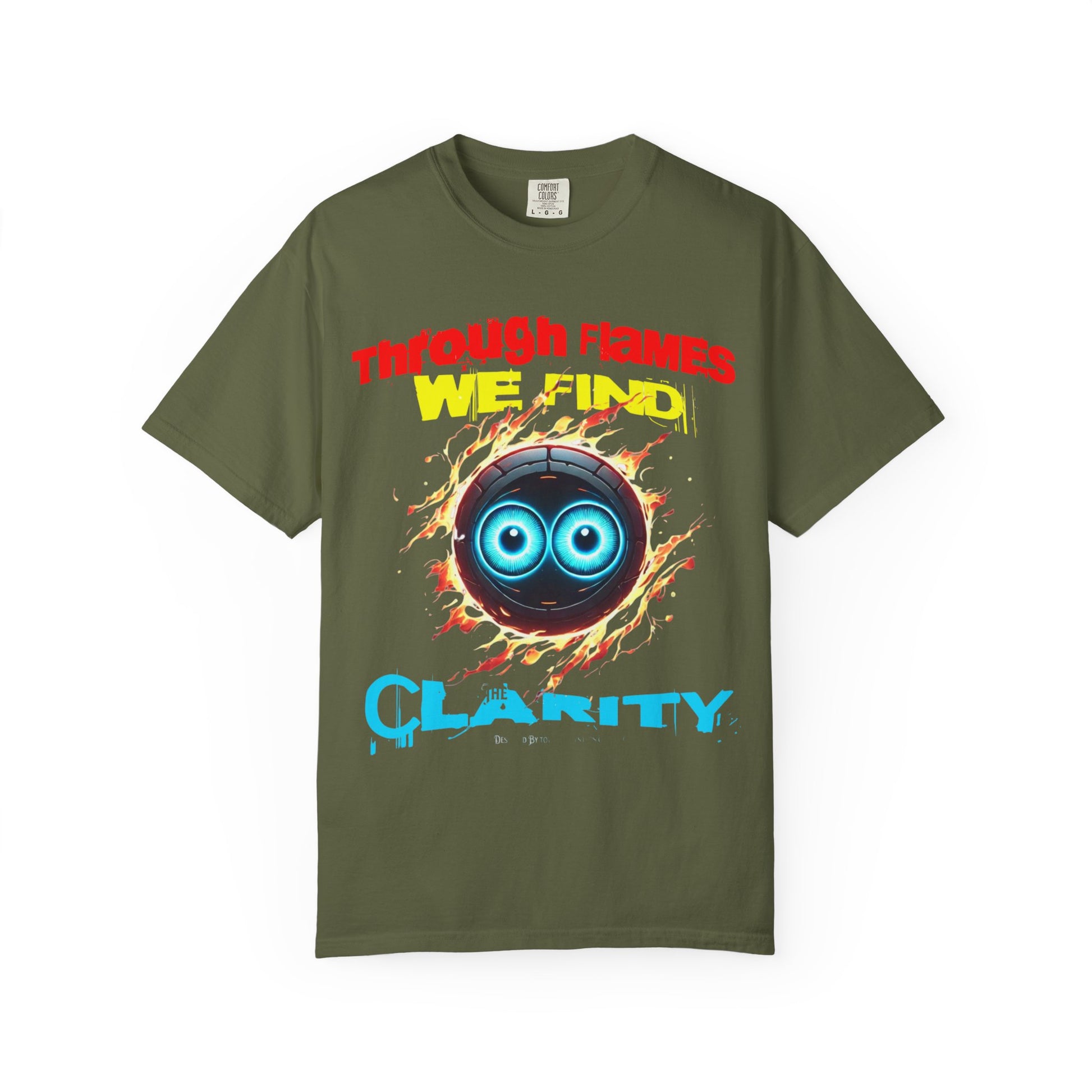 Through Flames Clarity T-shirt | Inspirational Graphic Tee for Youth, Unisex Casual Wear, Perfect Gift for Occasions, Motivational T-shirt
