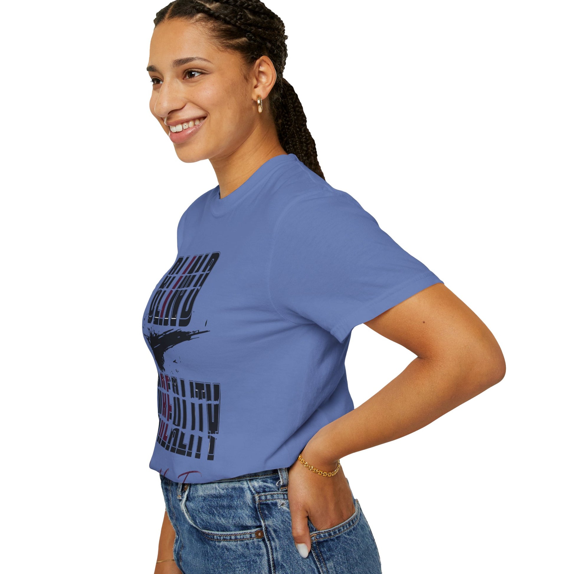 Unisex Garment-Dyed T-shirt with 'Blind to Reality - Clear the Fog' Design, Casual Wear, Gift for Dreamers, Inspirational Tee, [...]