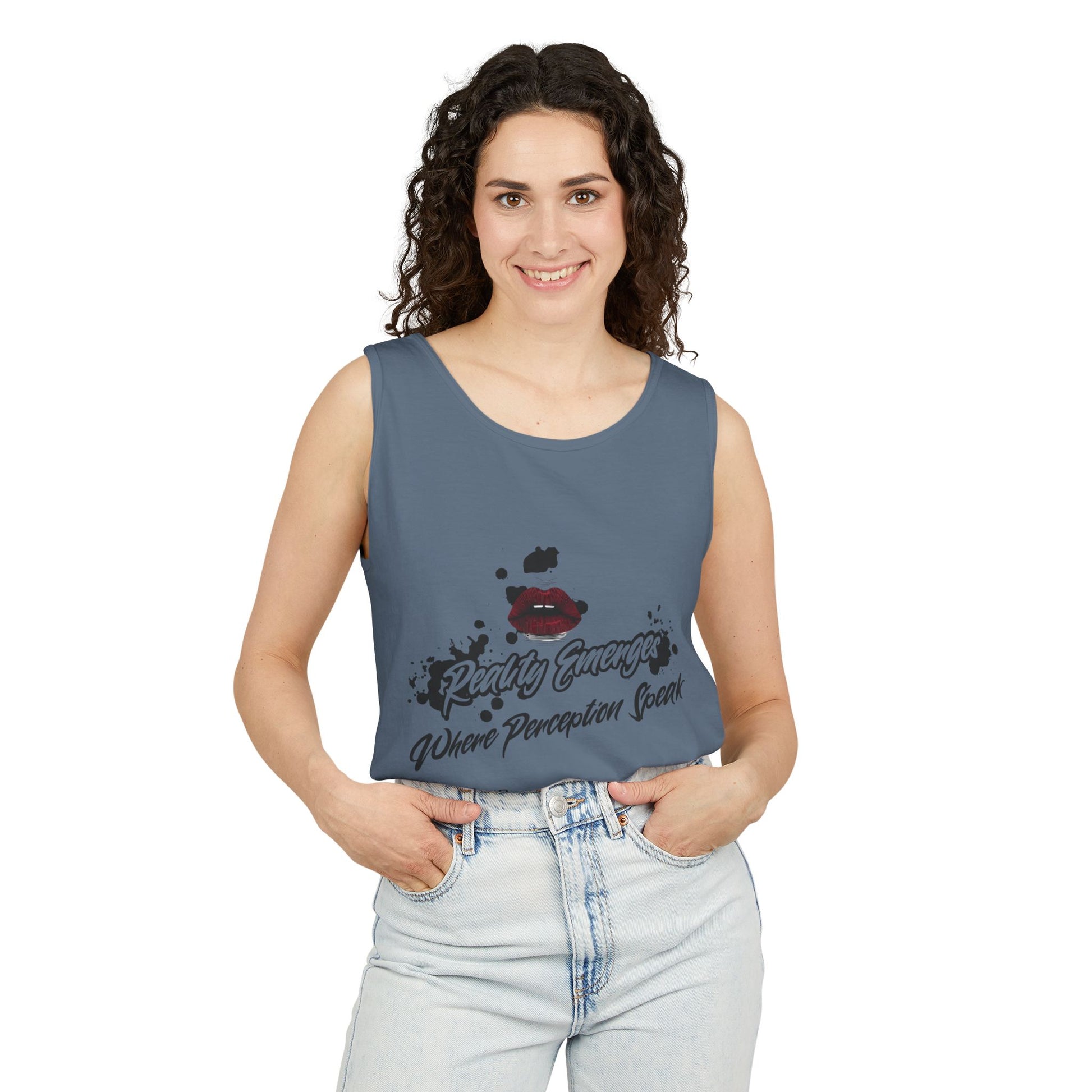 Tank Top - "Create Yourself" Quote Design, Motivational Apparel, Gift for Self-Love, Summer Essential, Positive Vibes