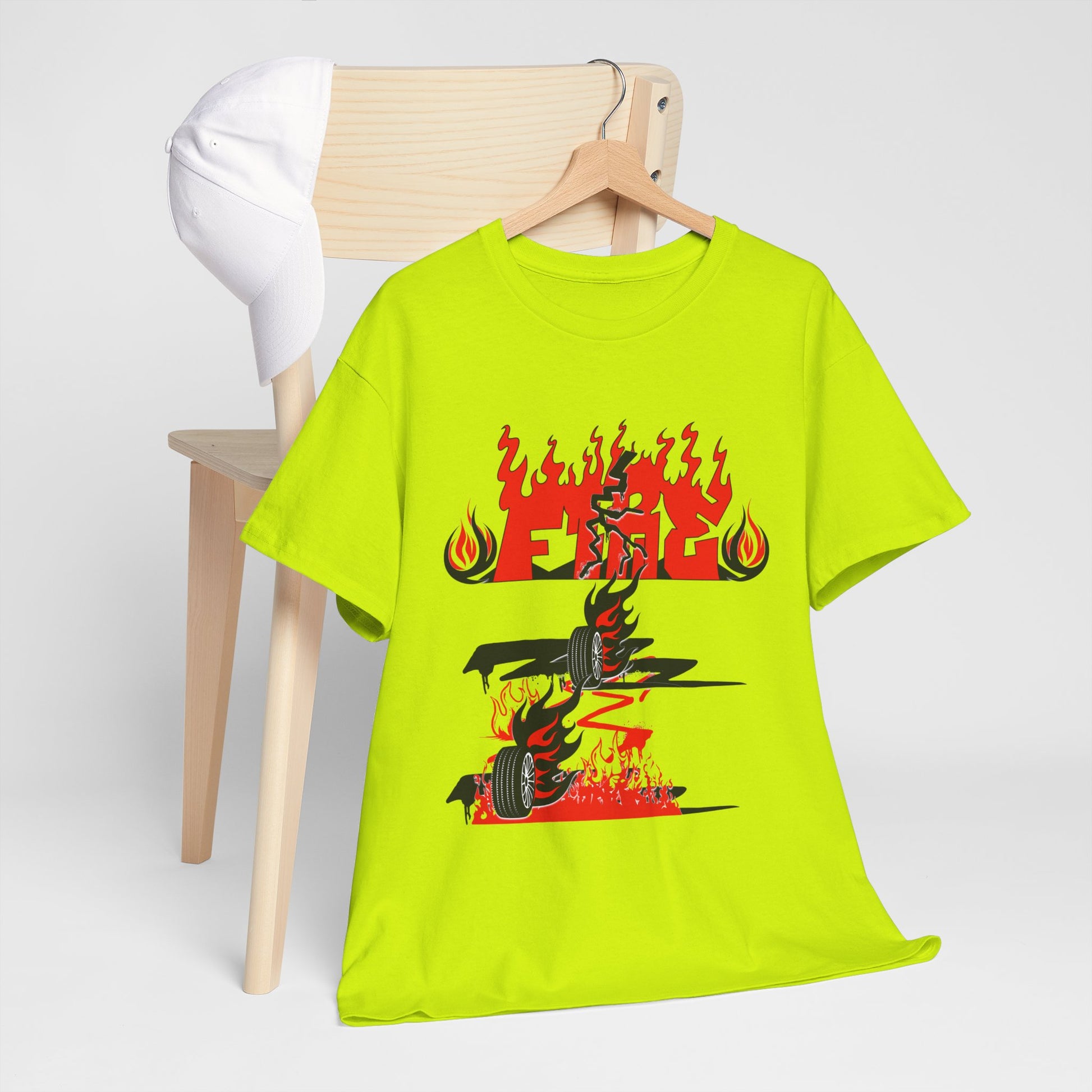 Fire Graphic Unisex Tee, Graphic T-Shirt, Casual Wear, Street Style, Gift for Him/Her, Festival Outfit